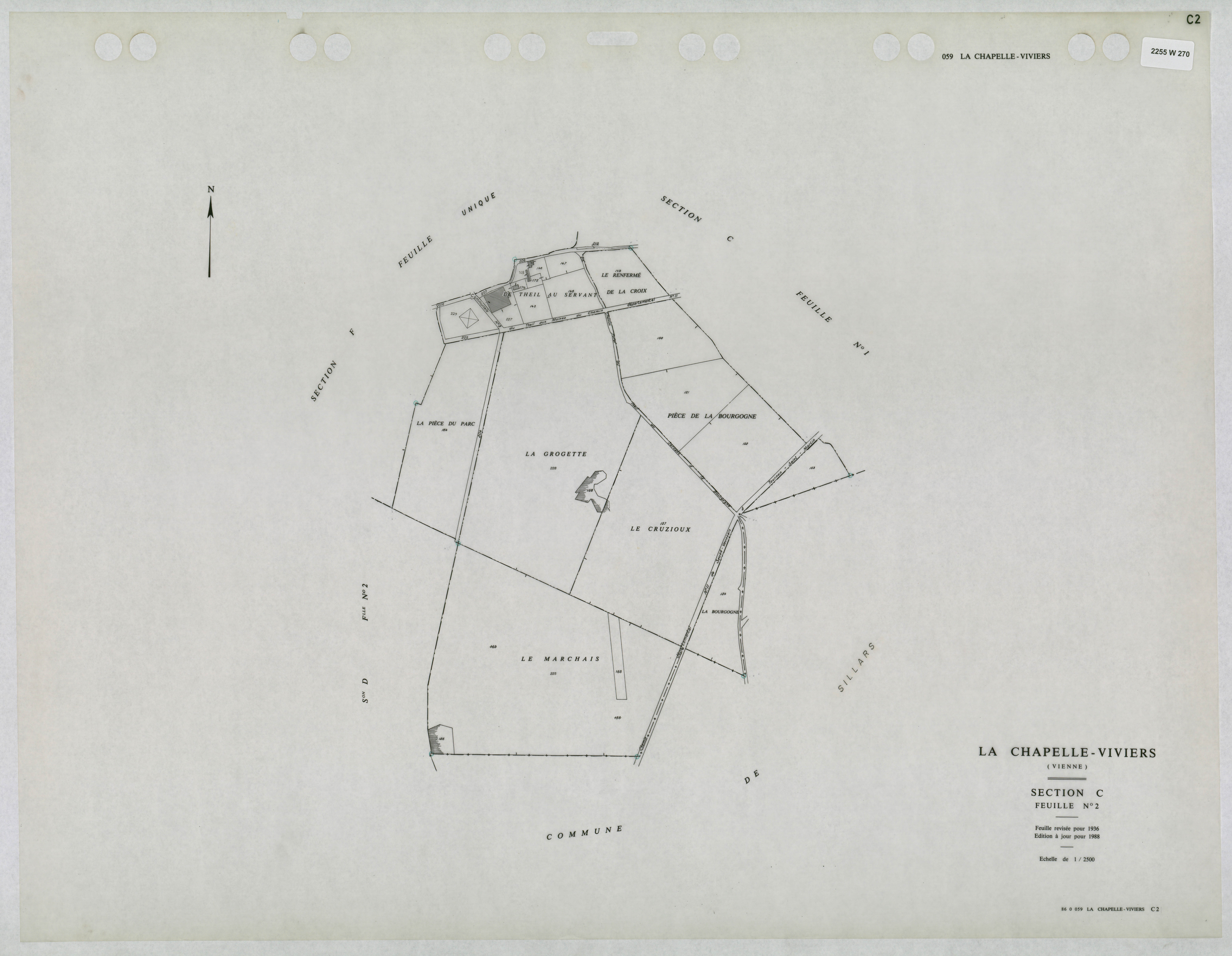 Chapelle-Viviers - FRAD086_cadastre Plans mis à jour 