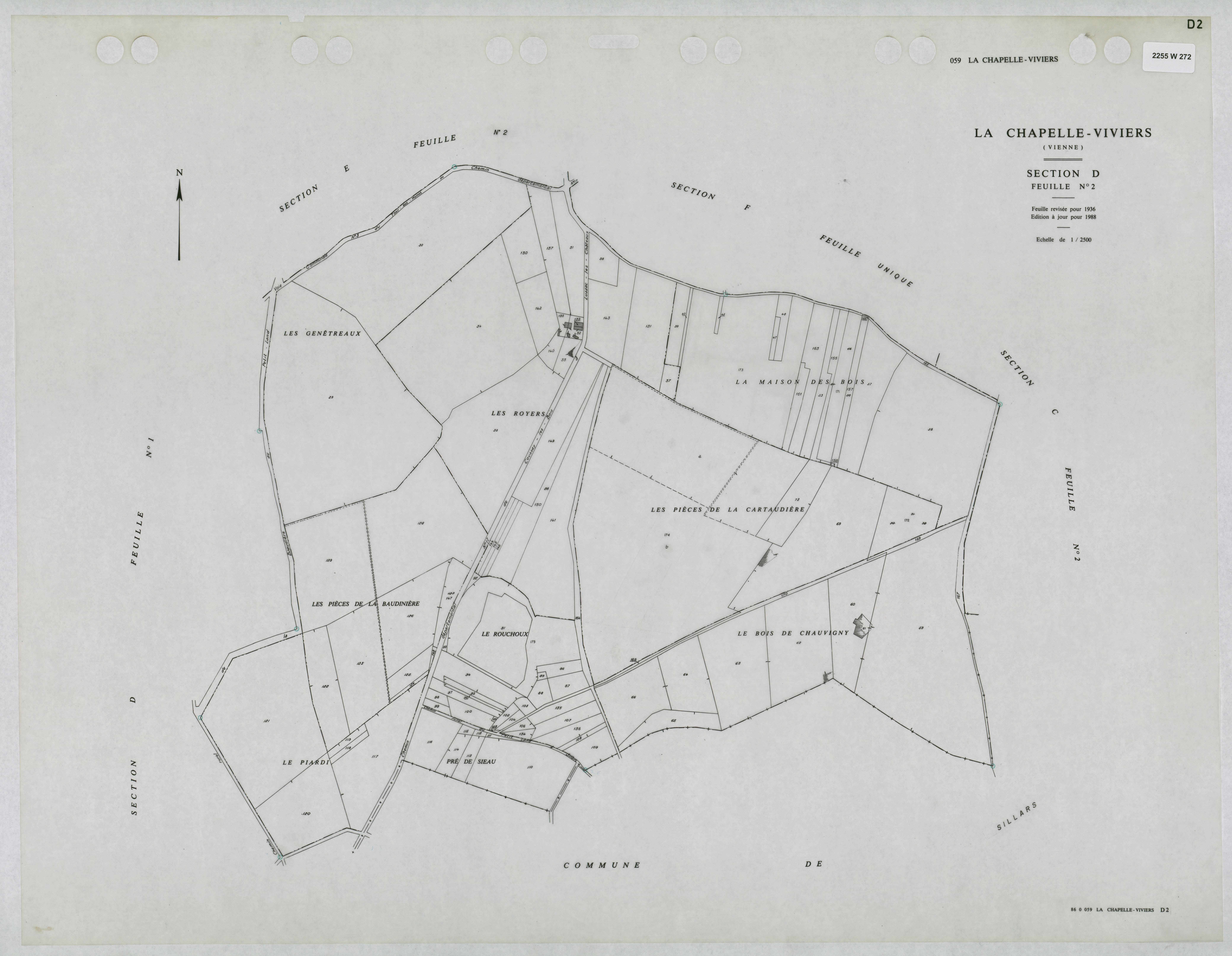 Chapelle-Viviers - FRAD086_cadastre Plans mis à jour 