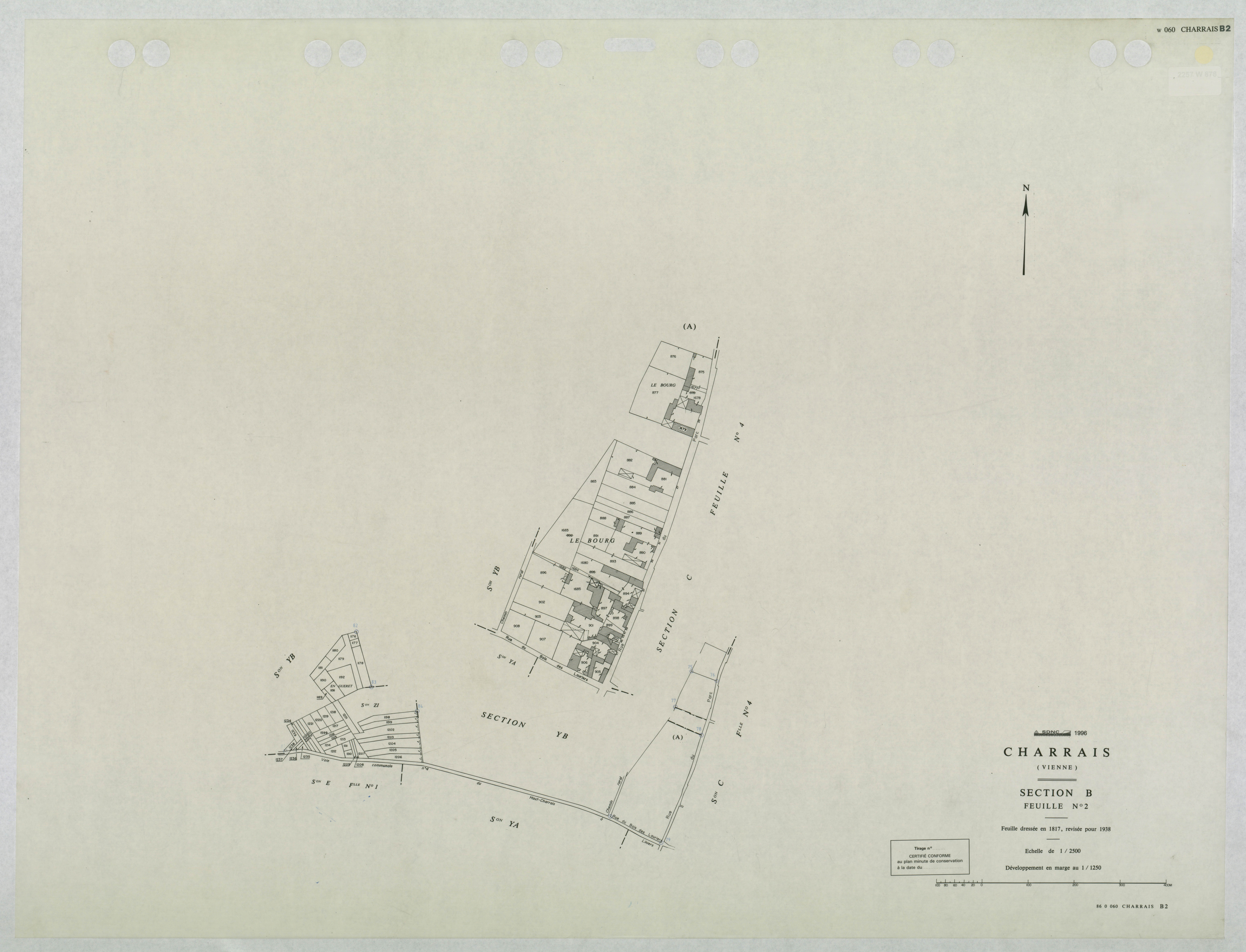 Charrais - FRAD086_cadastre Plans mis à jour 