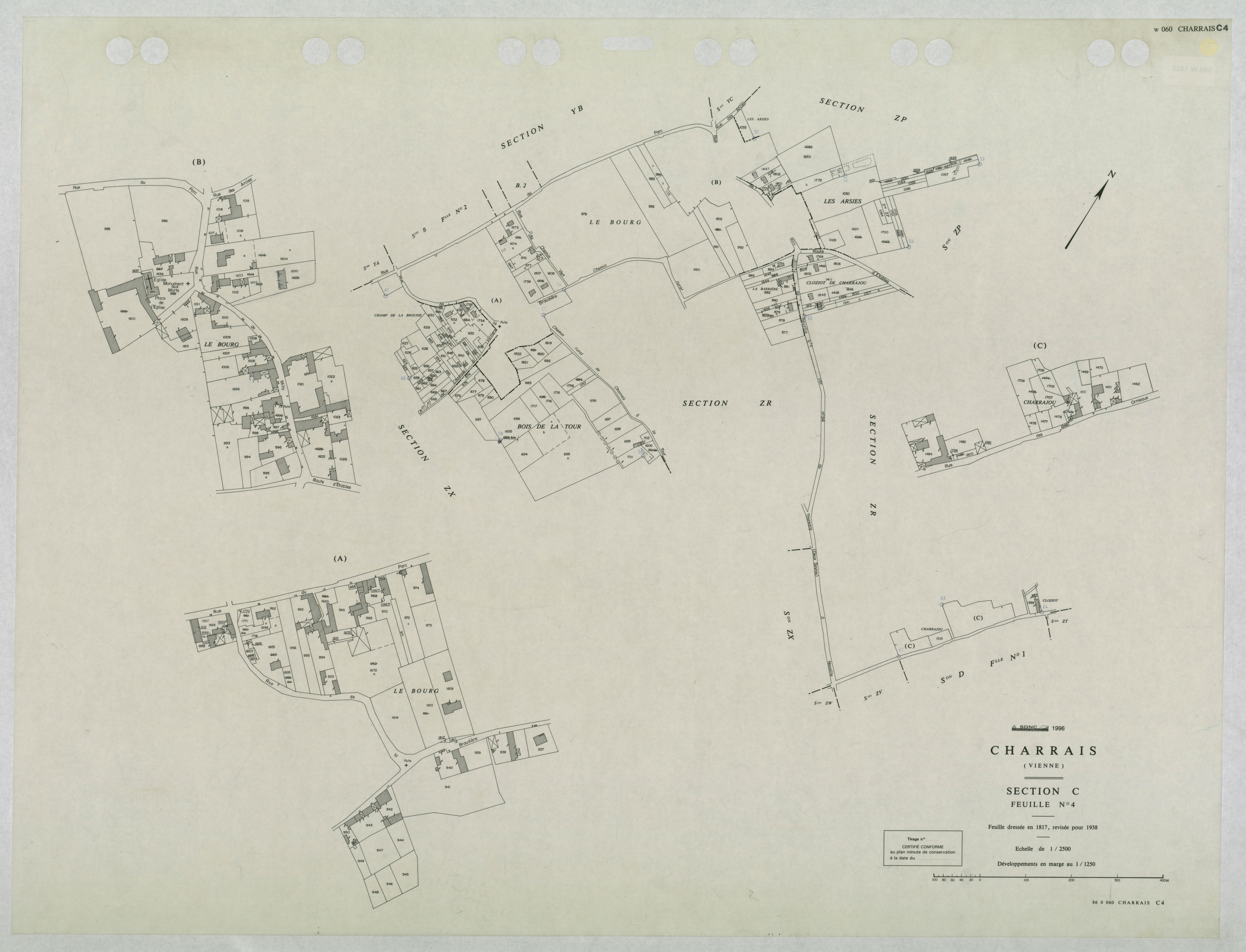 Charrais - FRAD086_cadastre Plans mis à jour 
