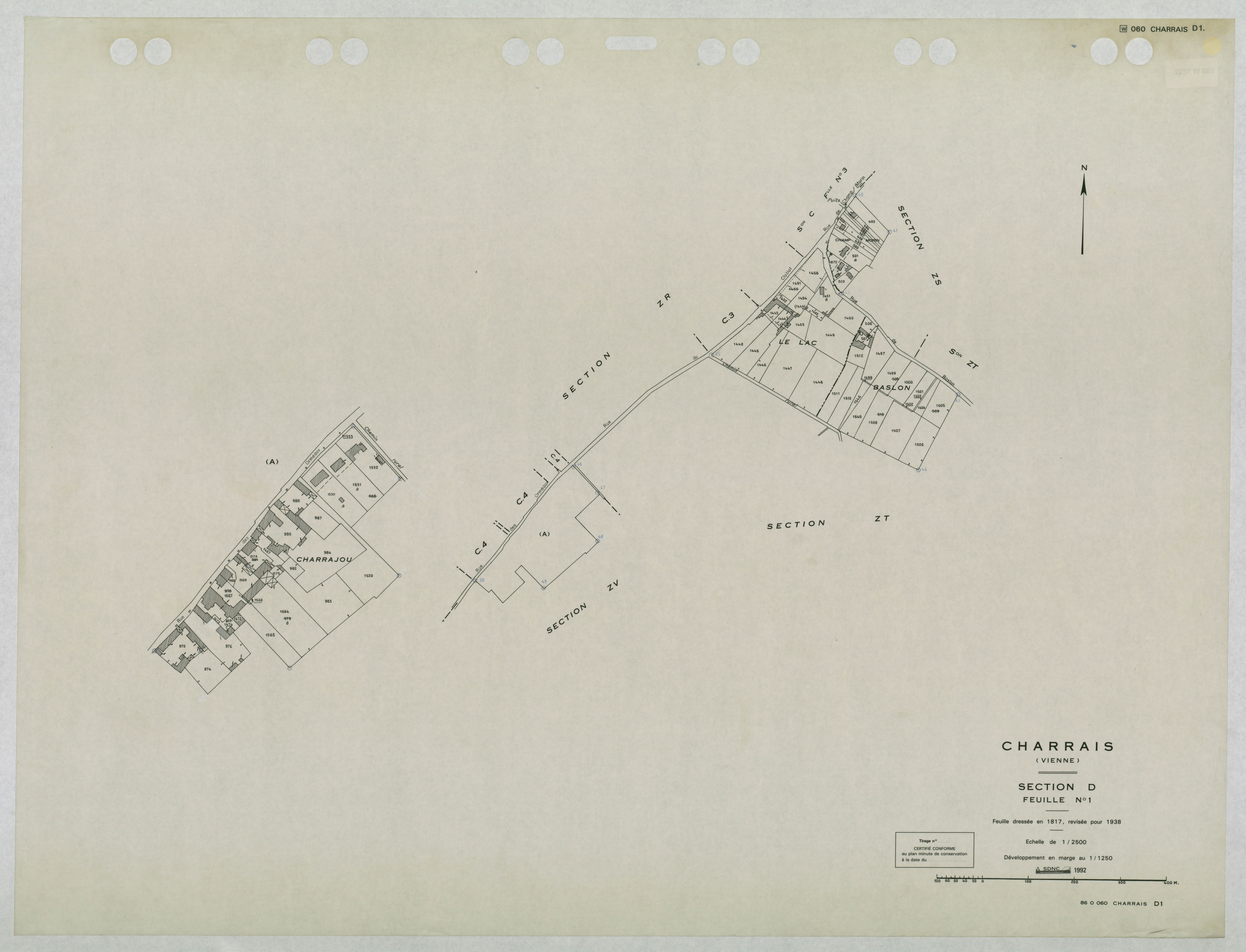 Charrais - FRAD086_cadastre Plans mis à jour 