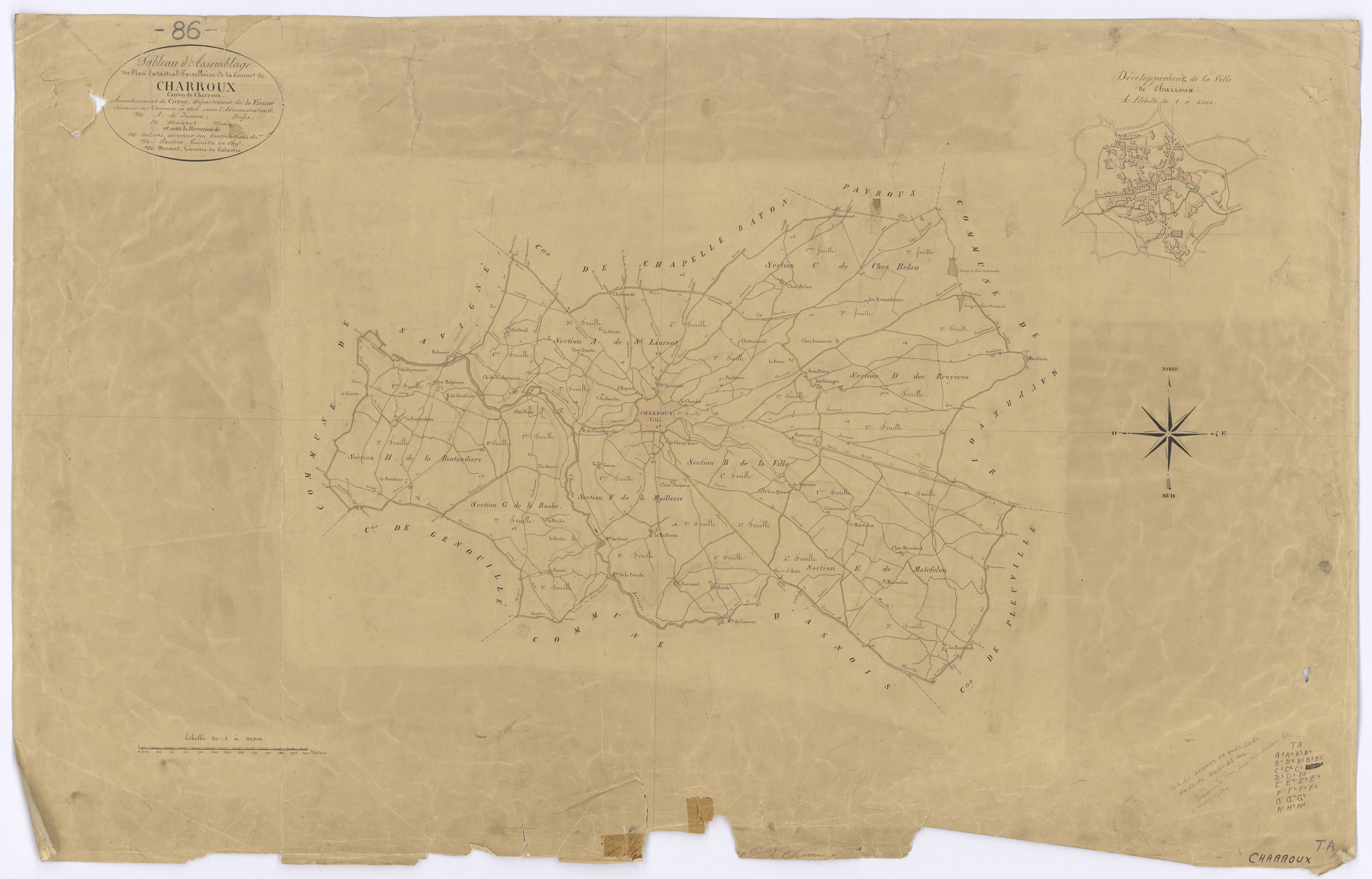 Charroux - FRAD086_cadastre Plans 