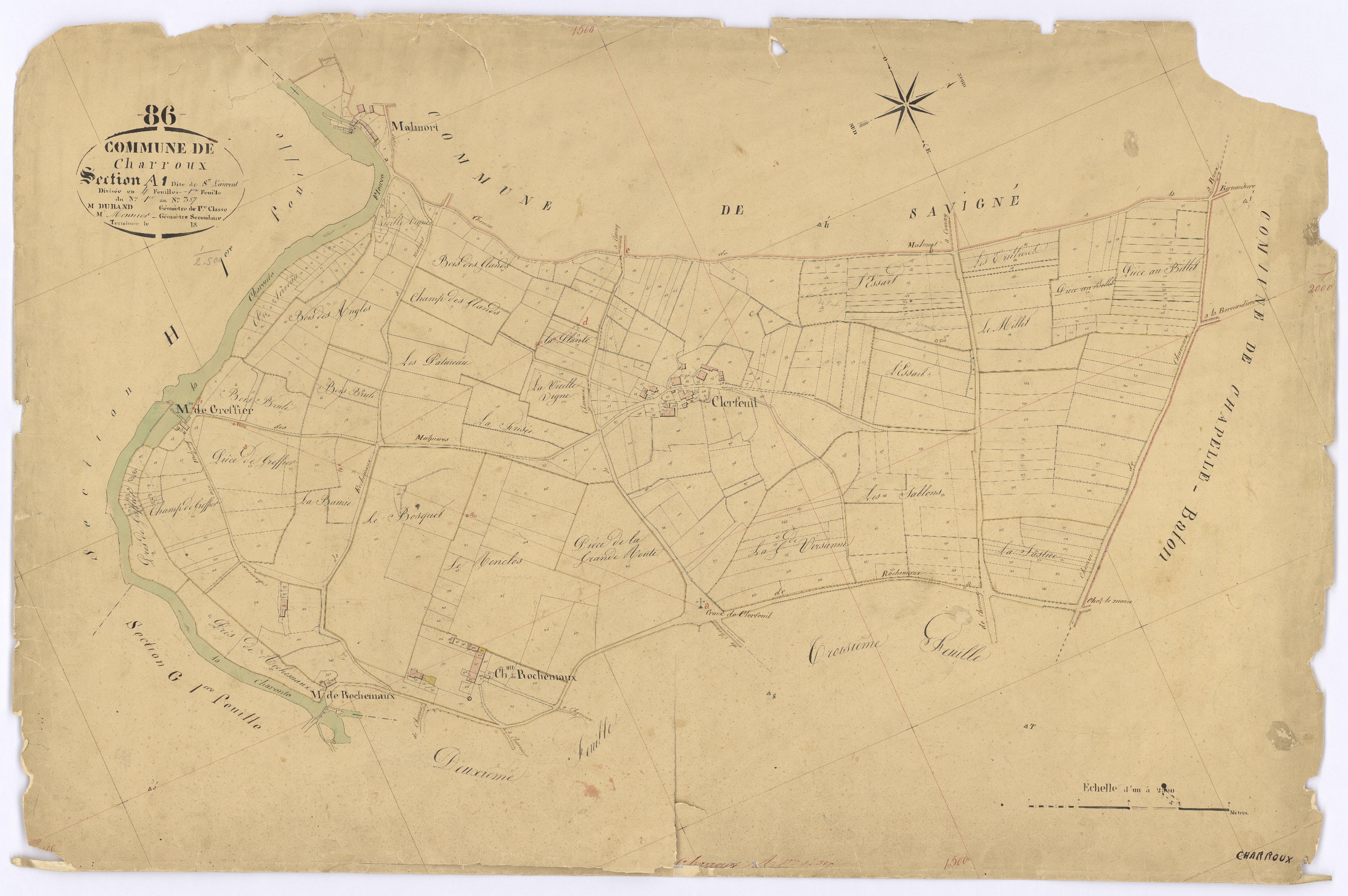 Charroux - FRAD086_cadastre Plans 