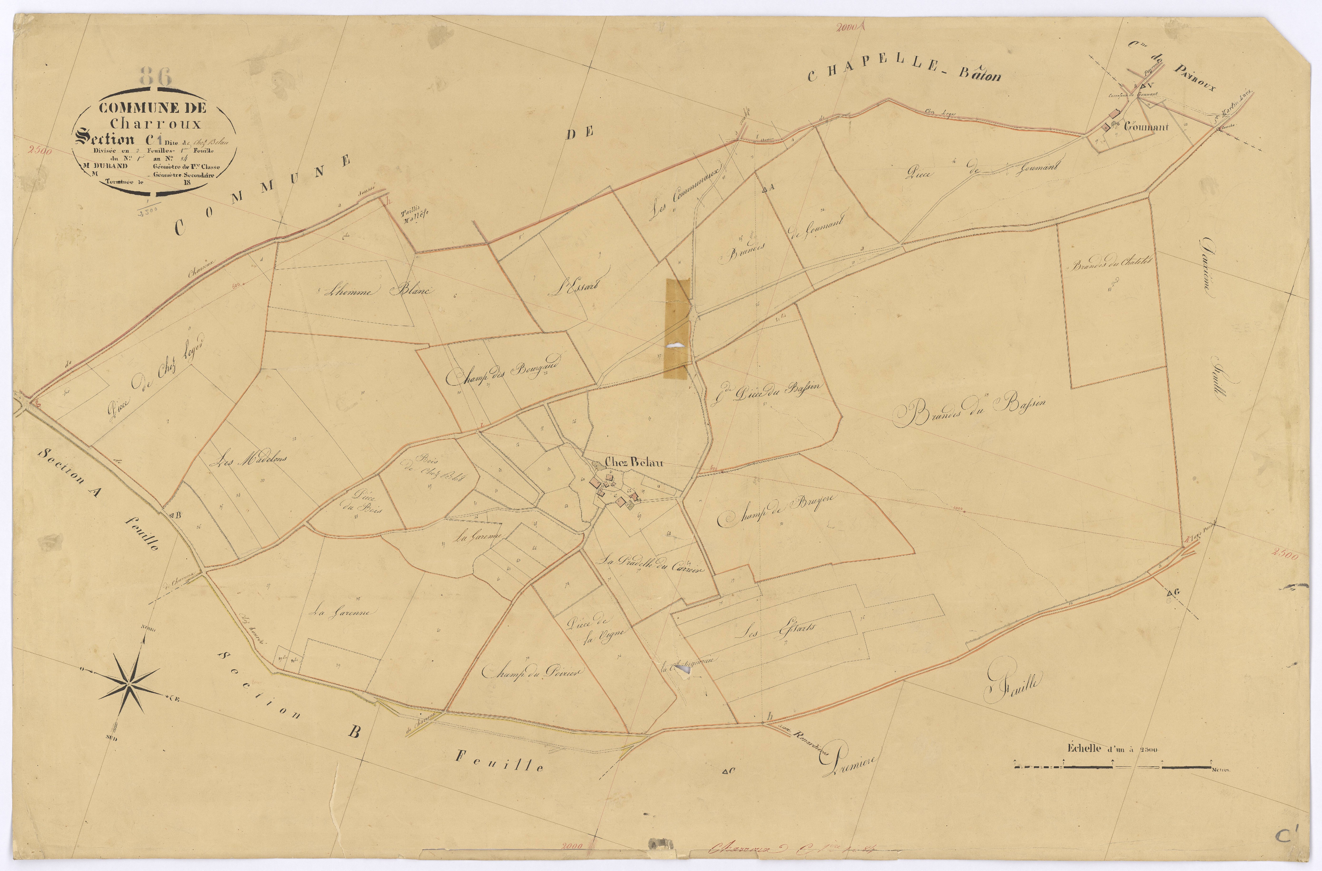Charroux - FRAD086_cadastre Plans 