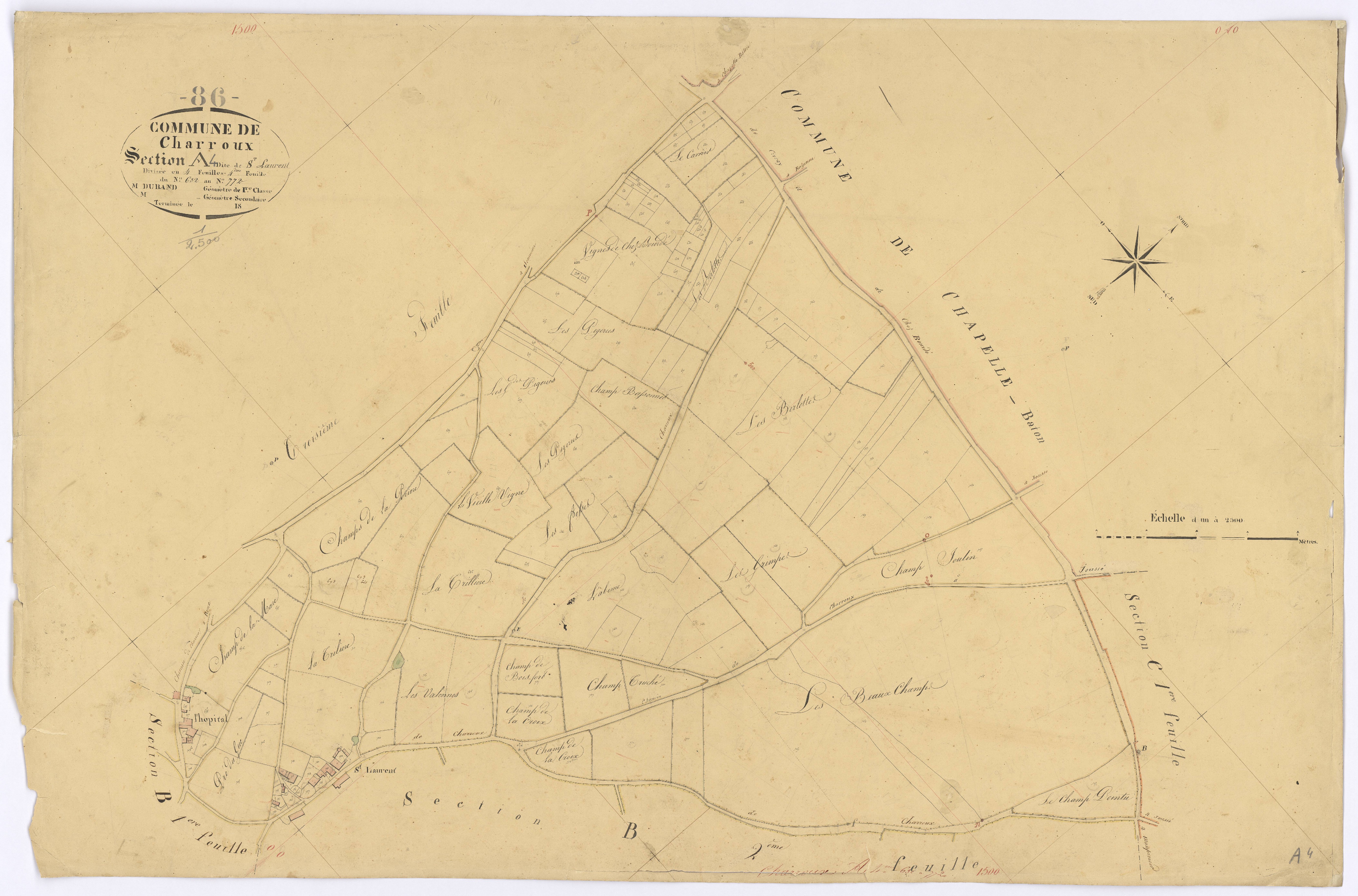 Charroux - FRAD086_cadastre Plans 