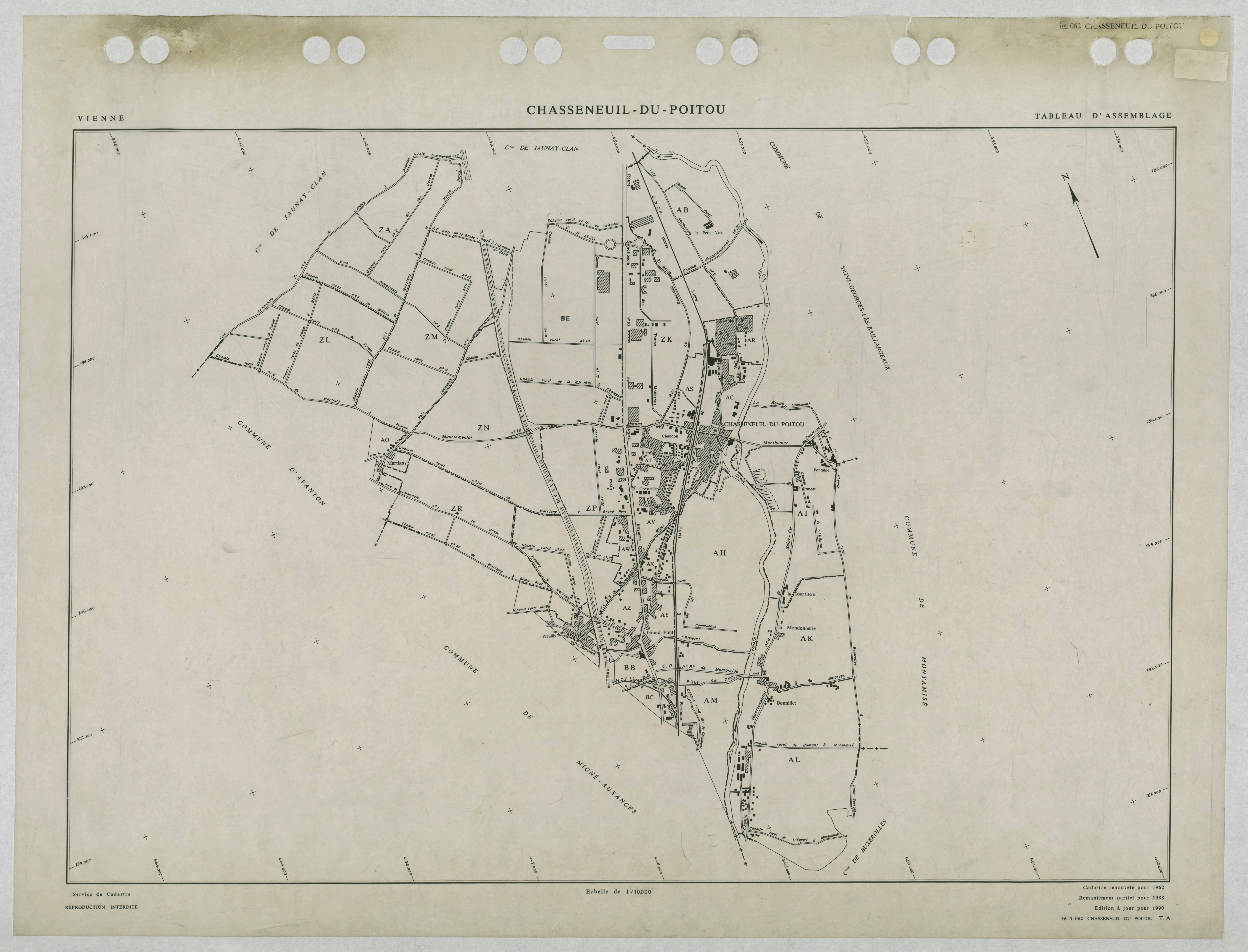 Chasseneuil-du-Poitou - FRAD086_cadastre Plans renouvelés 