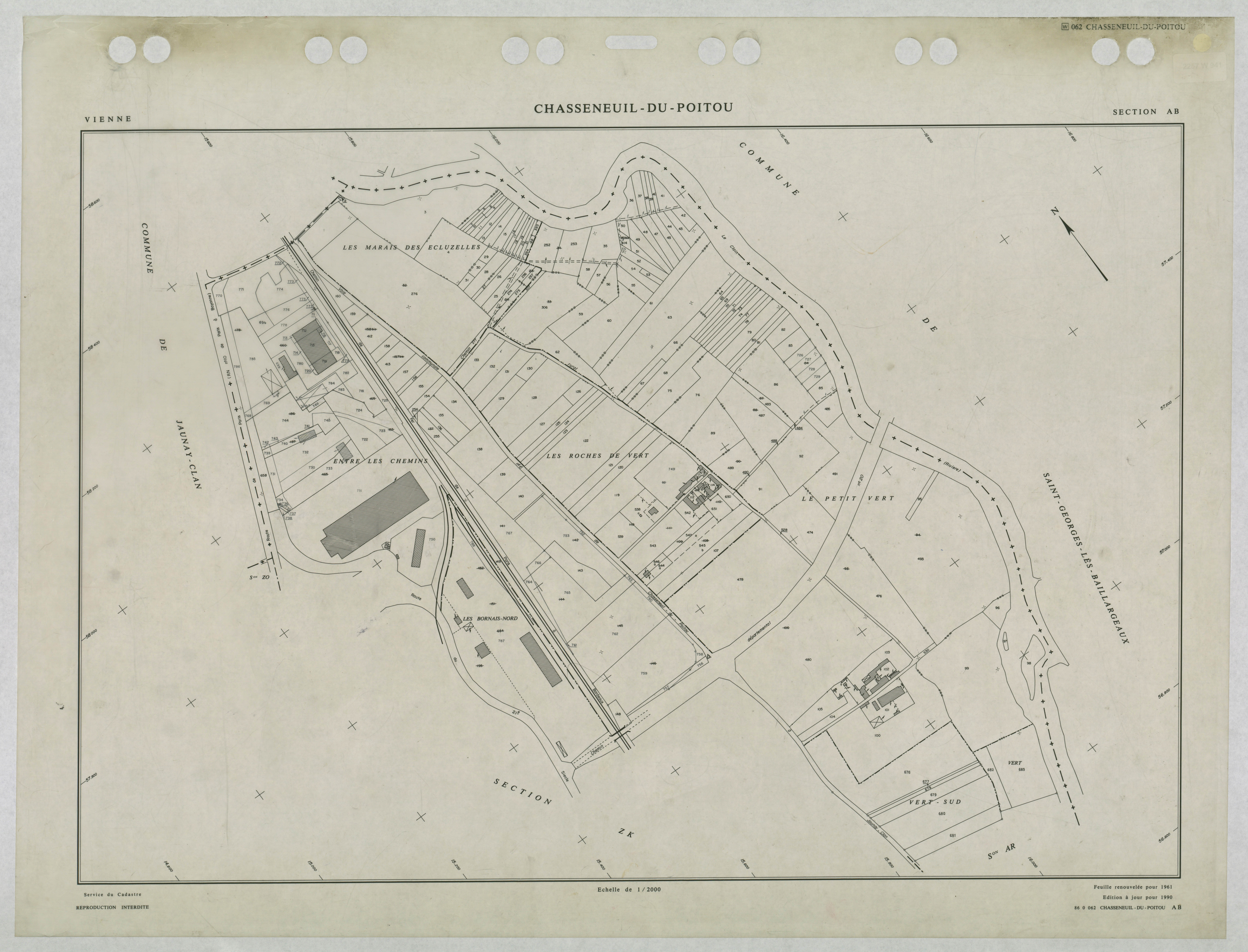 Chasseneuil-du-Poitou - FRAD086_cadastre Plans renouvelés 