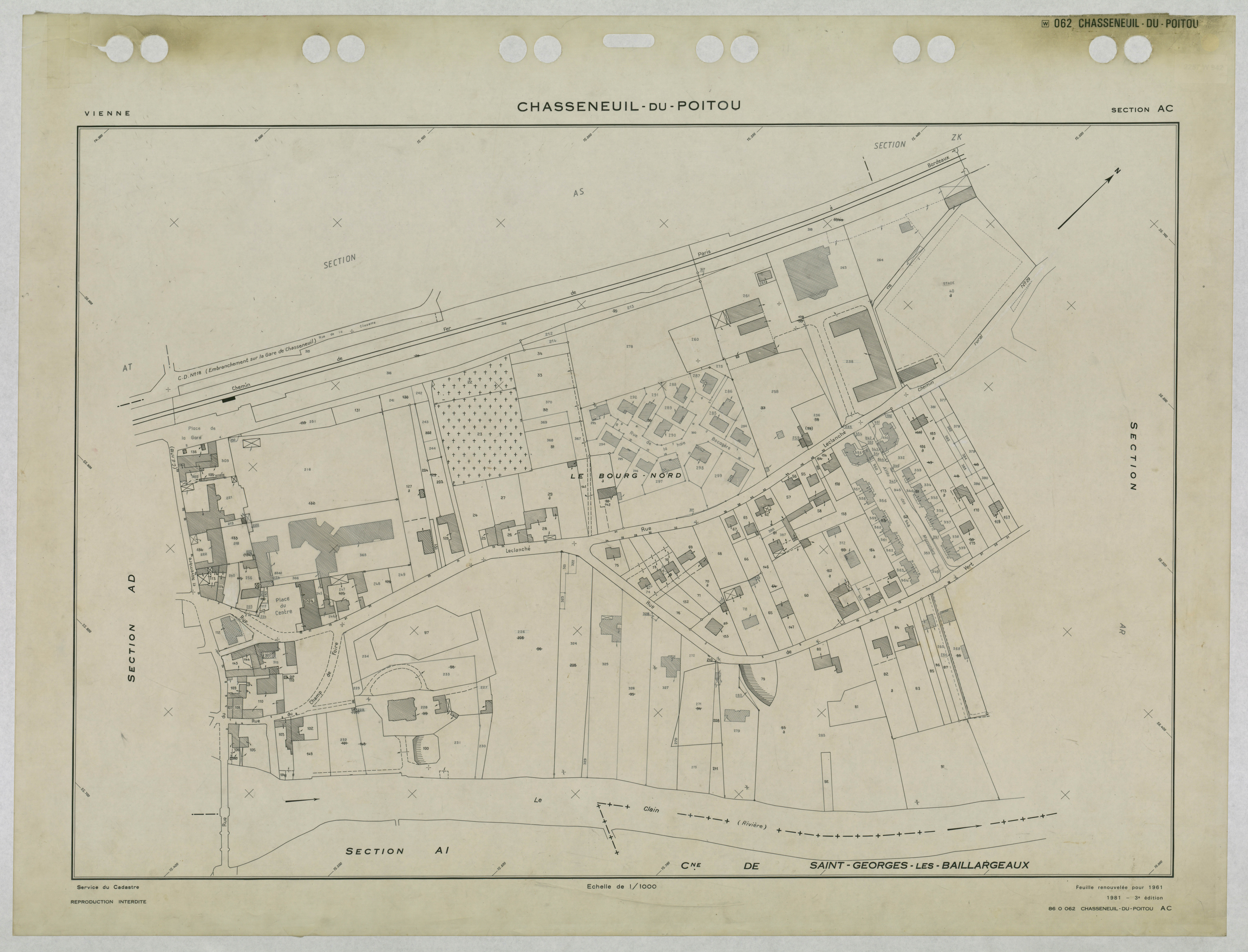 Chasseneuil-du-Poitou - FRAD086_cadastre Plans renouvelés 