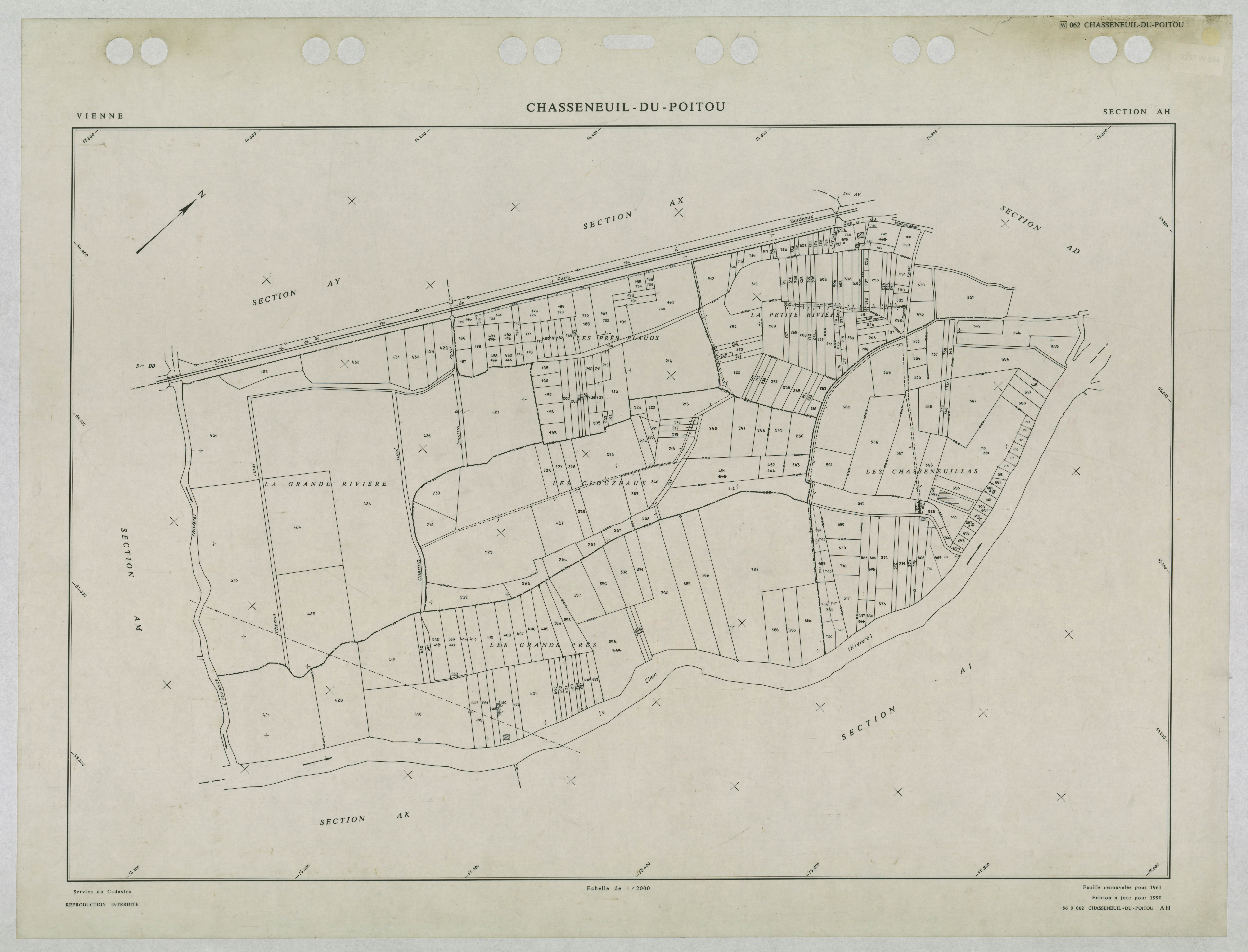 Chasseneuil-du-Poitou - FRAD086_cadastre Plans renouvelés 