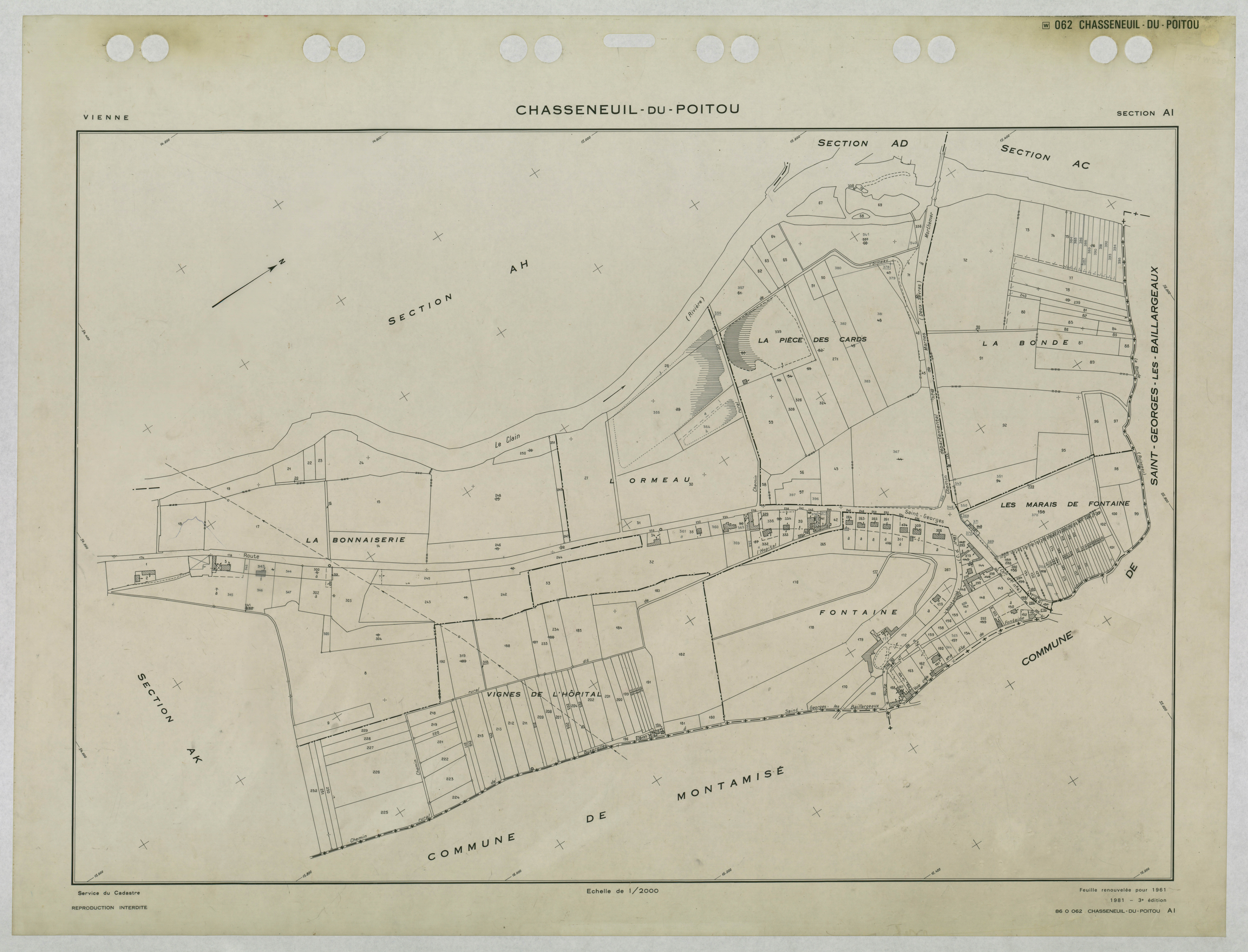 Chasseneuil-du-Poitou - FRAD086_cadastre Plans renouvelés 
