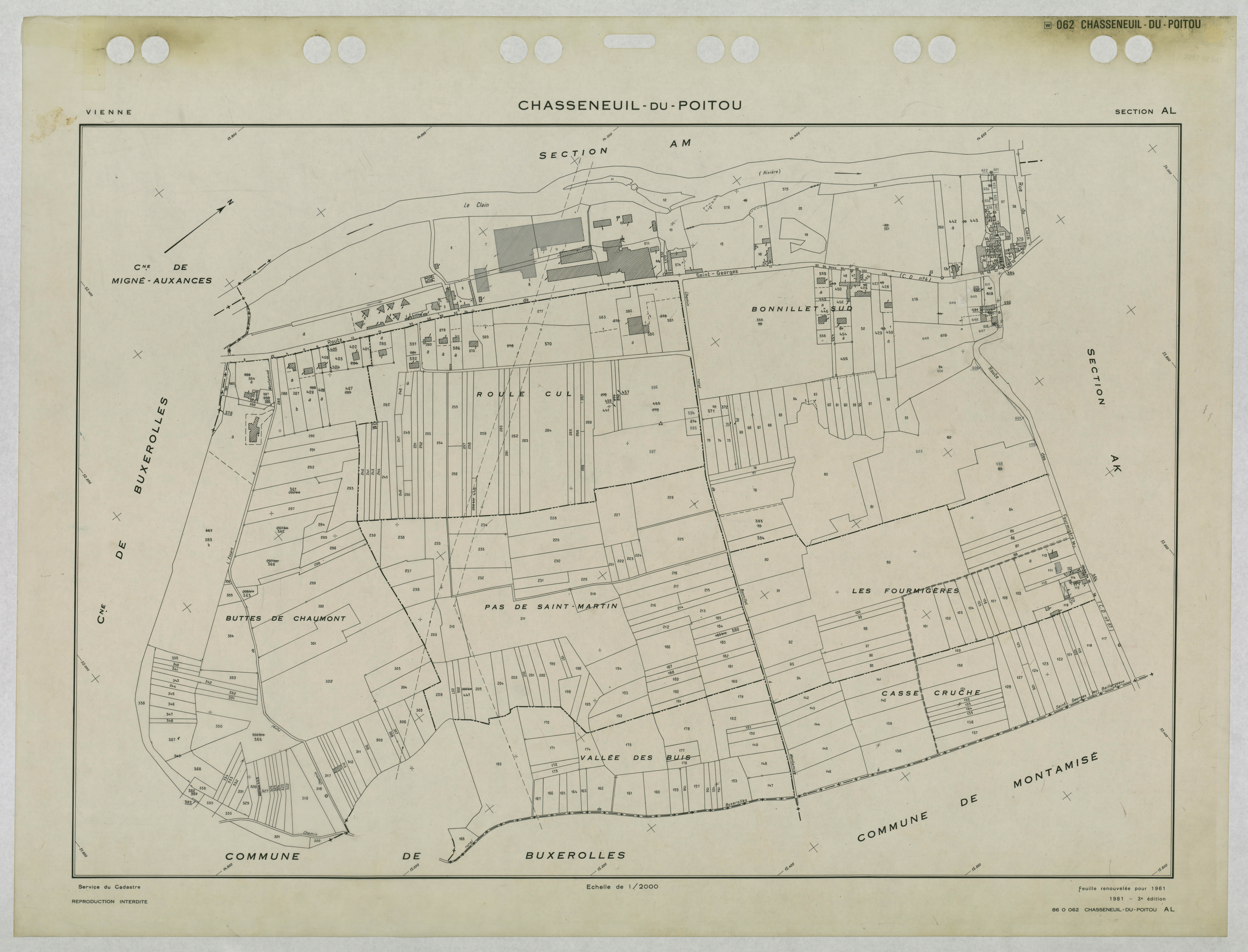 Chasseneuil-du-Poitou - FRAD086_cadastre Plans renouvelés 
