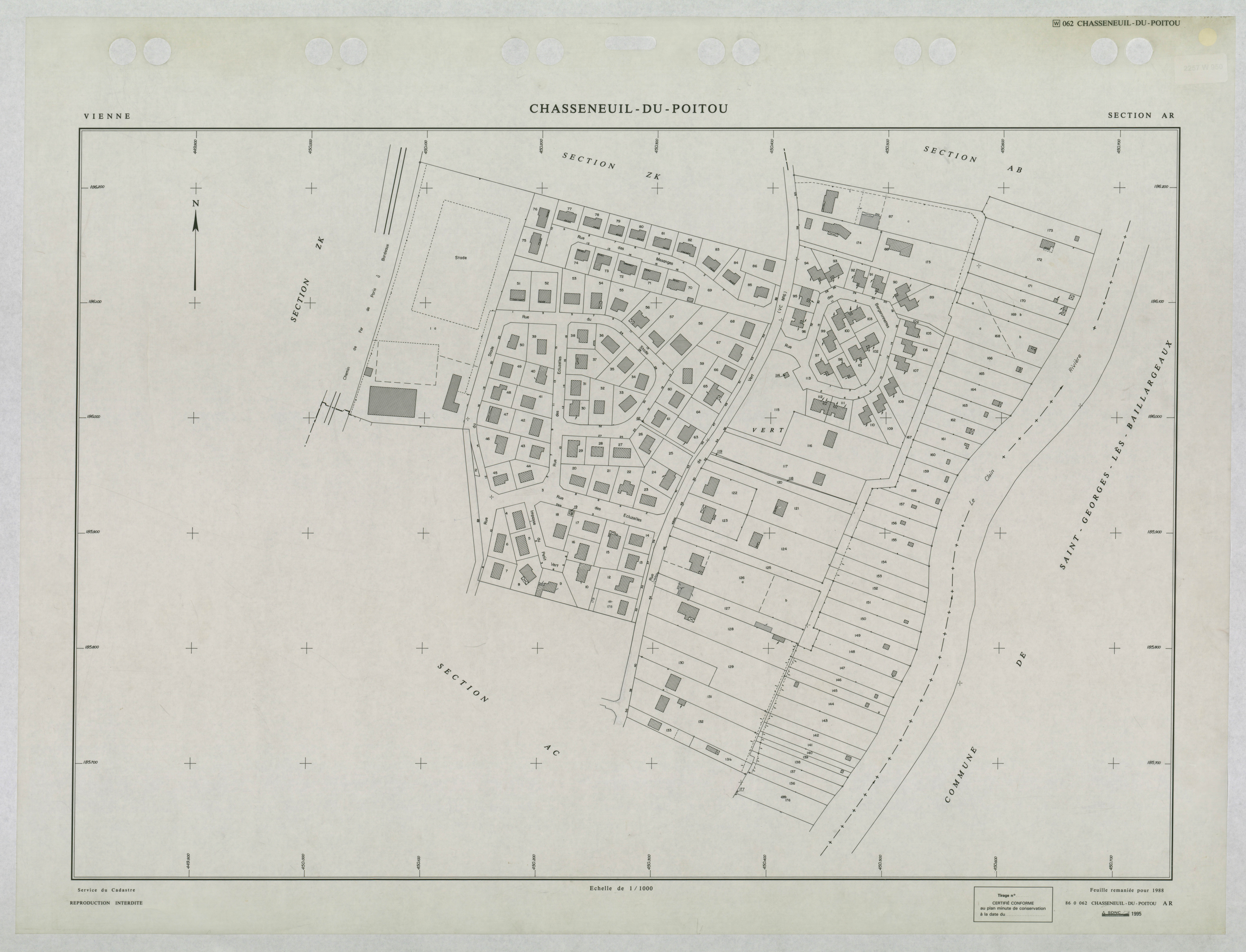 Chasseneuil-du-Poitou - FRAD086_cadastre Plans remaniés 