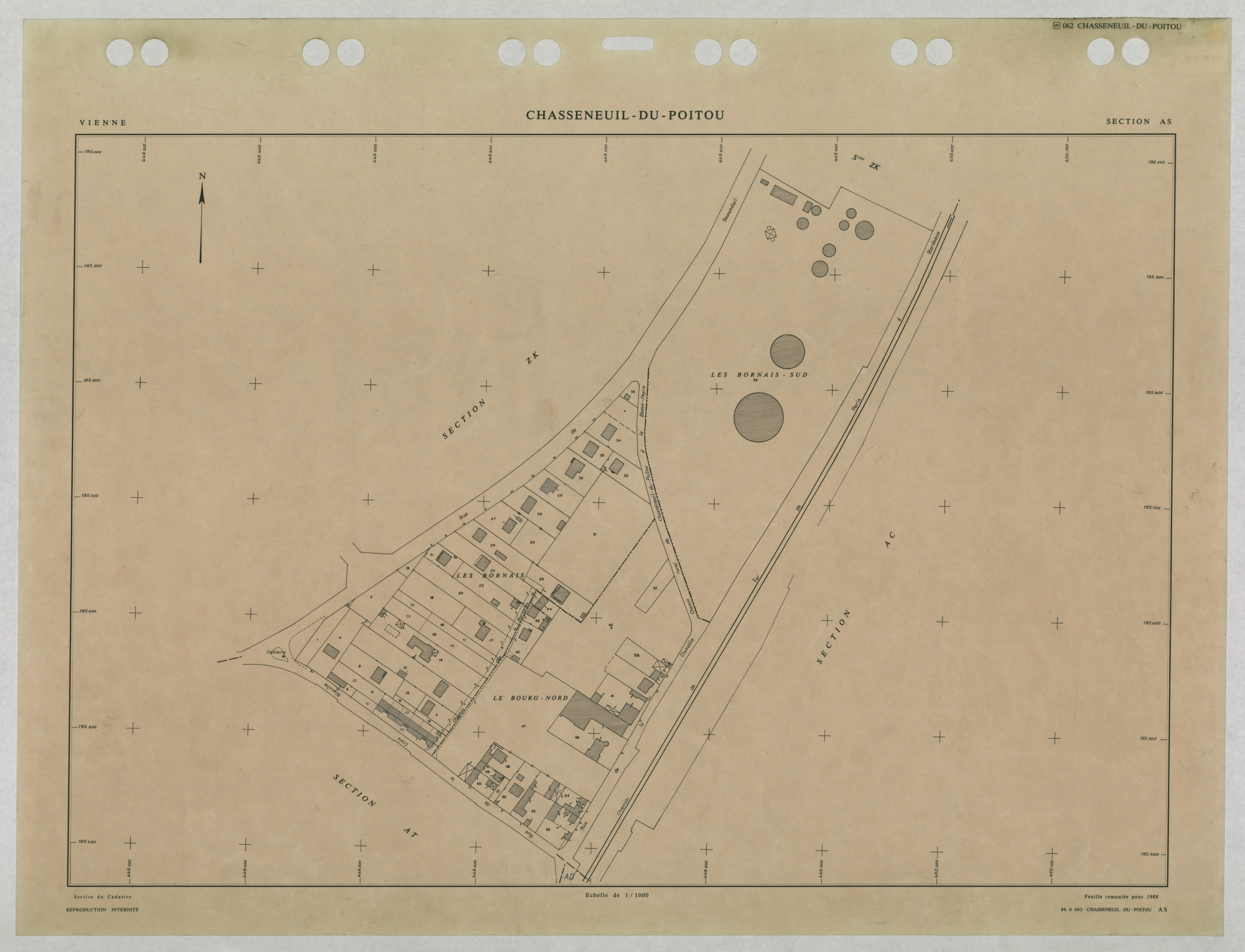 Chasseneuil-du-Poitou - FRAD086_cadastre Plans remaniés 