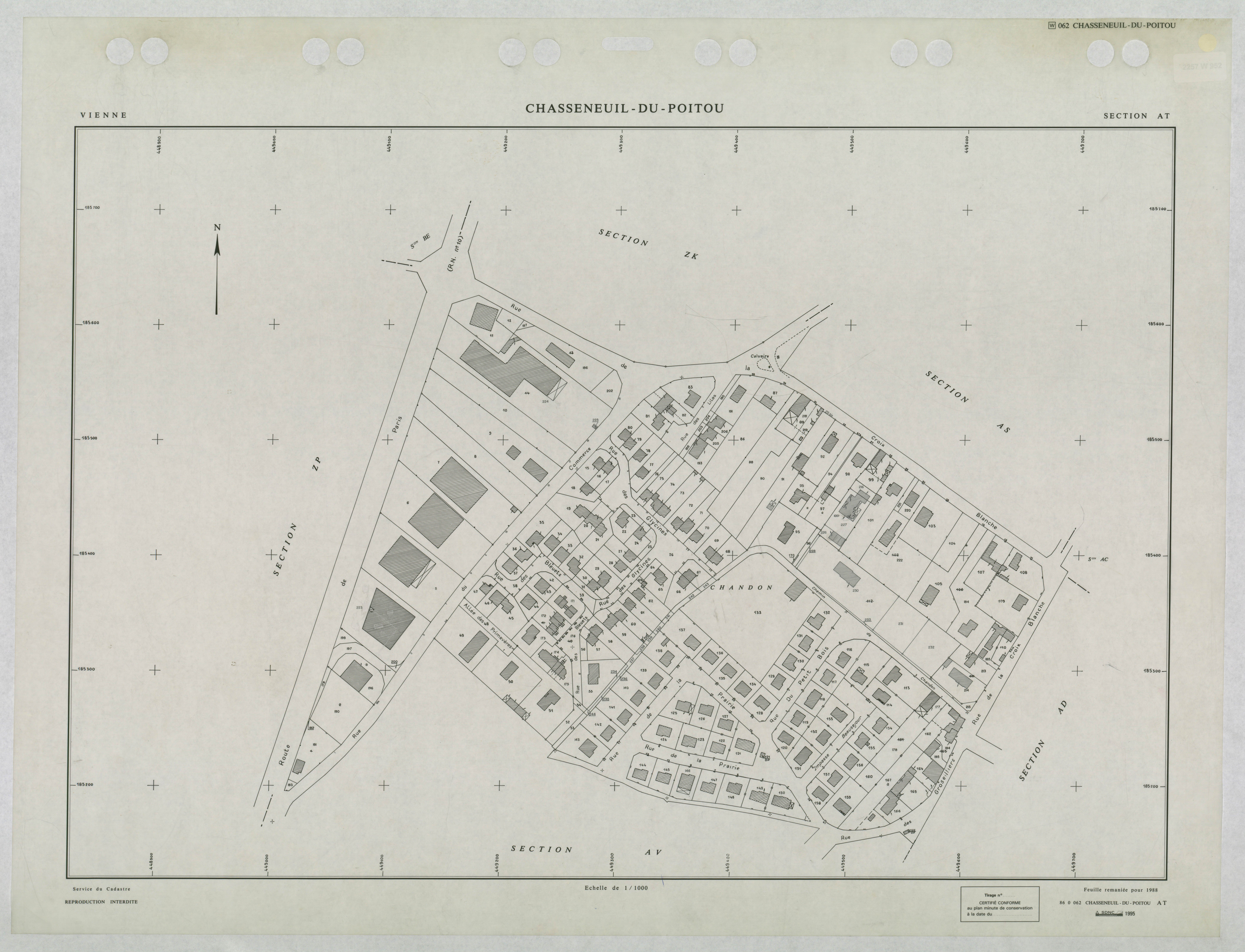 Chasseneuil-du-Poitou - FRAD086_cadastre Plans remaniés 