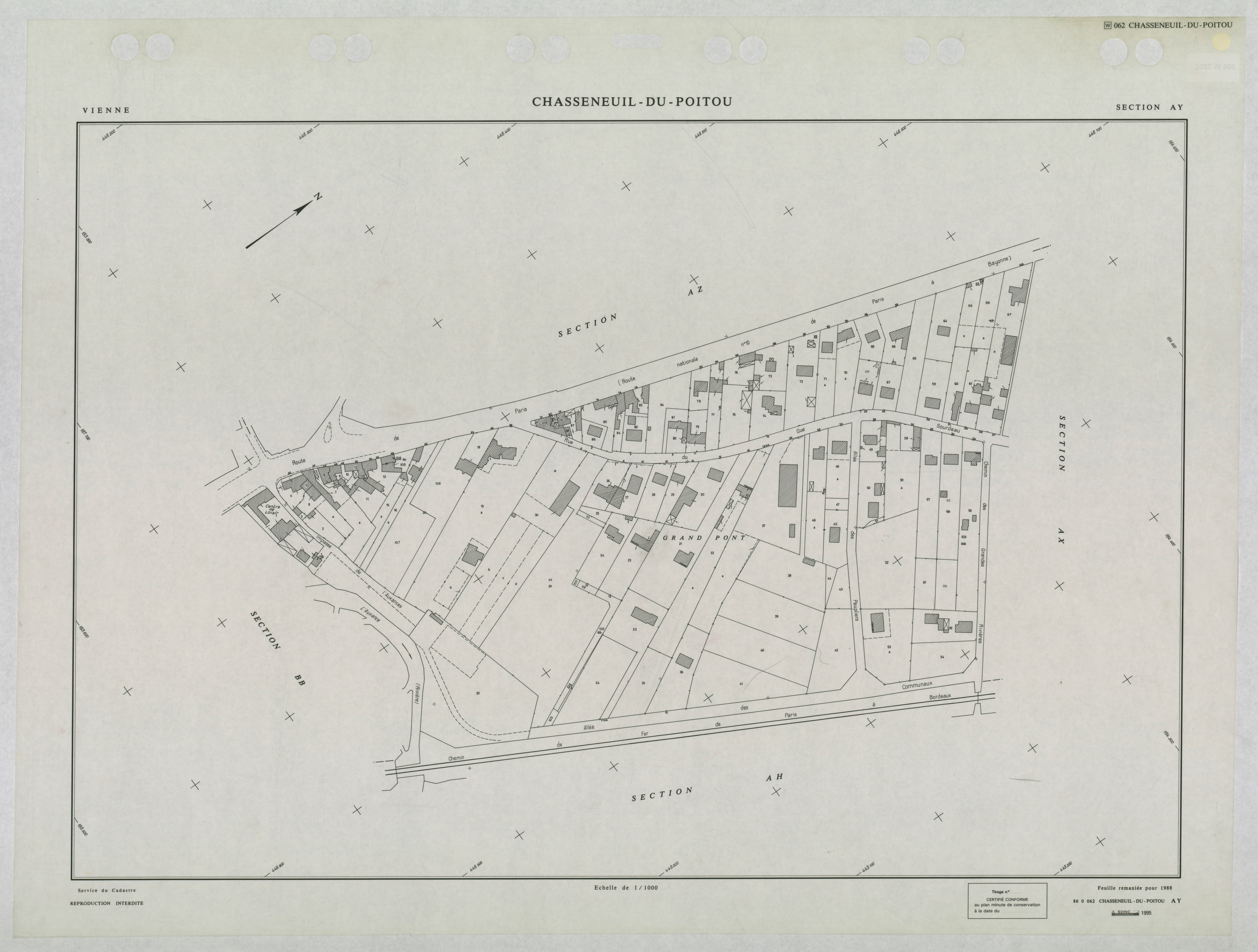 Chasseneuil-du-Poitou - FRAD086_cadastre Plans remaniés 