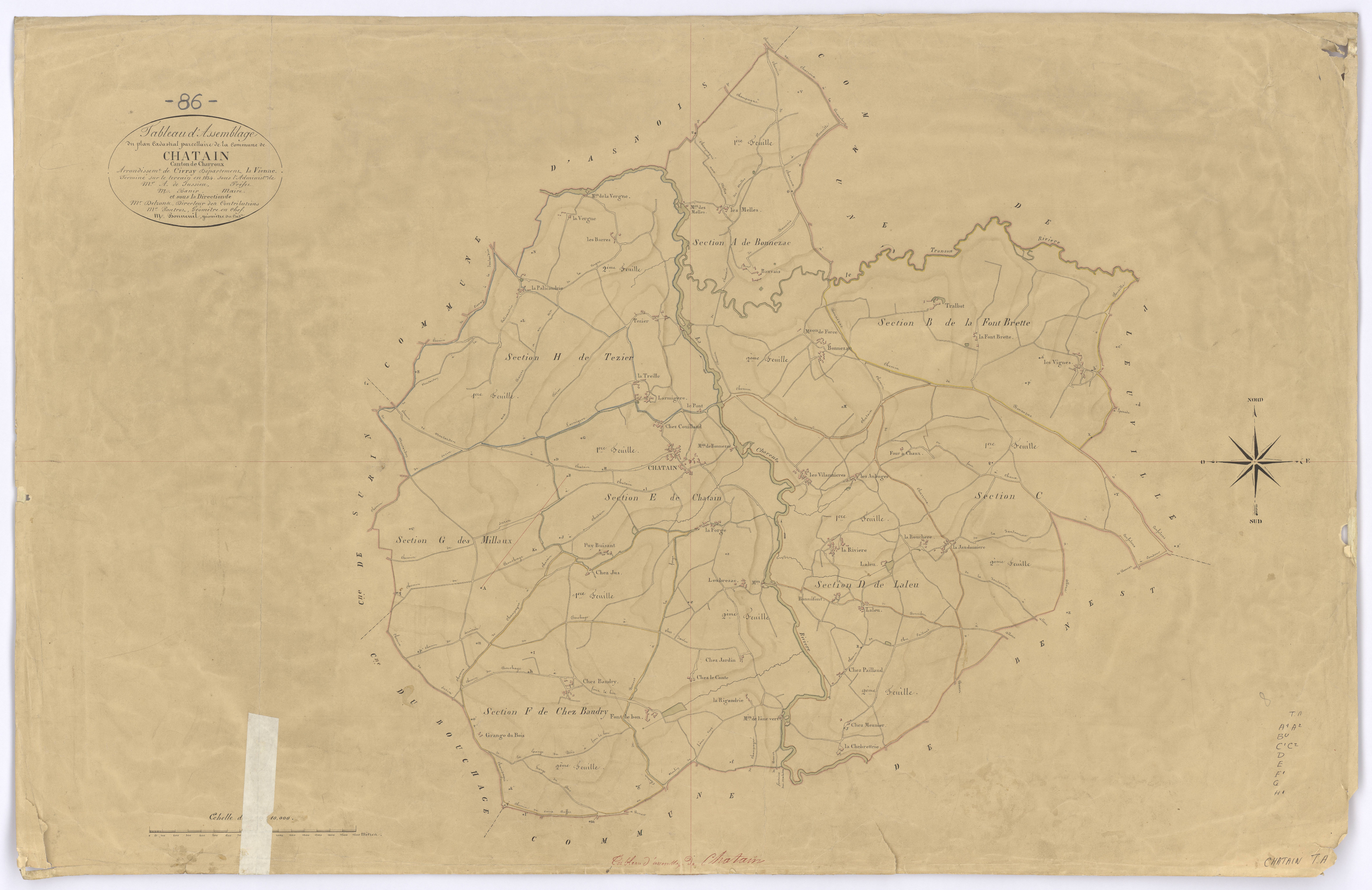 Chatain - FRAD086_cadastre Plans 