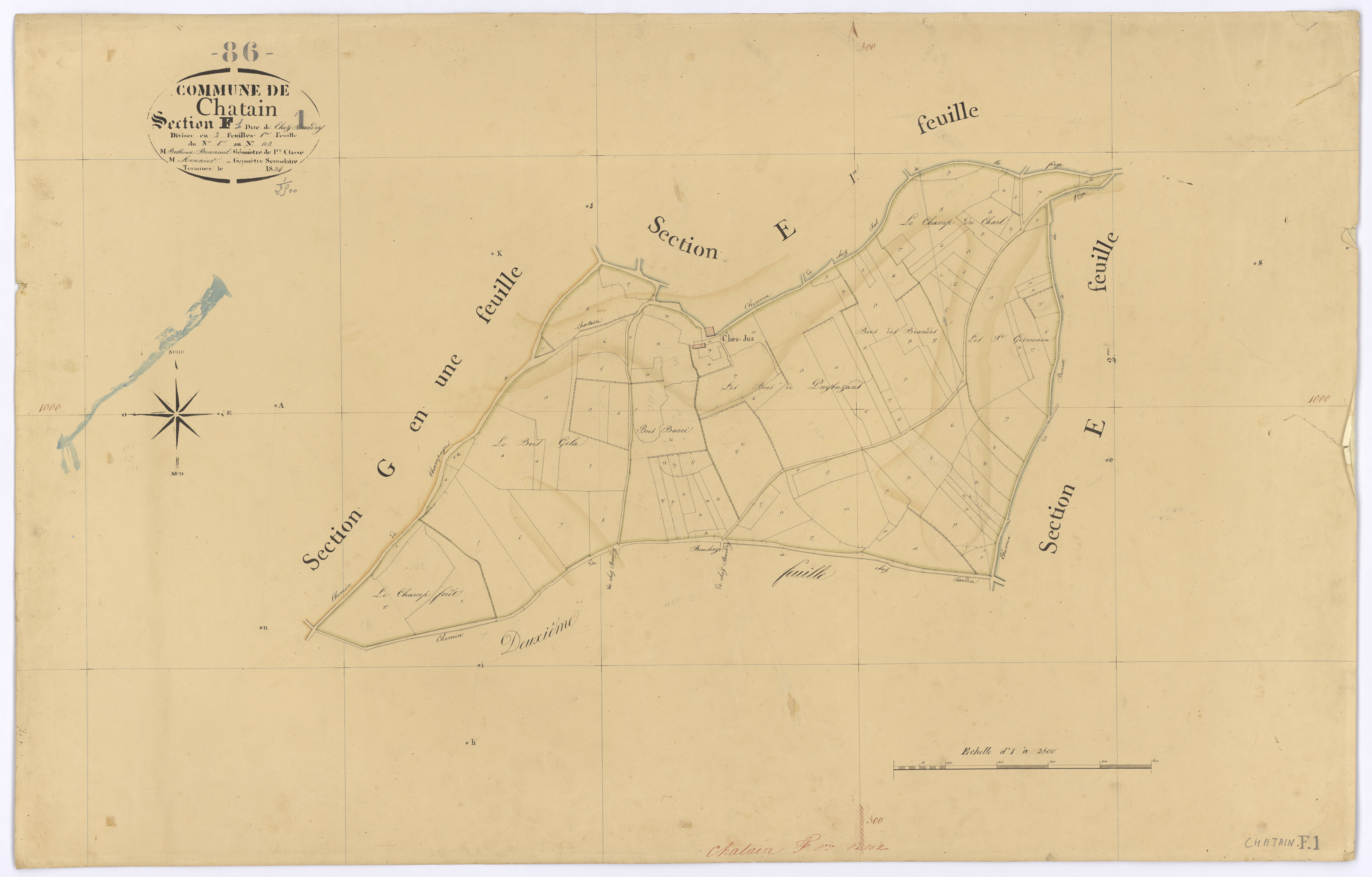 Chatain - FRAD086_cadastre Plans 
