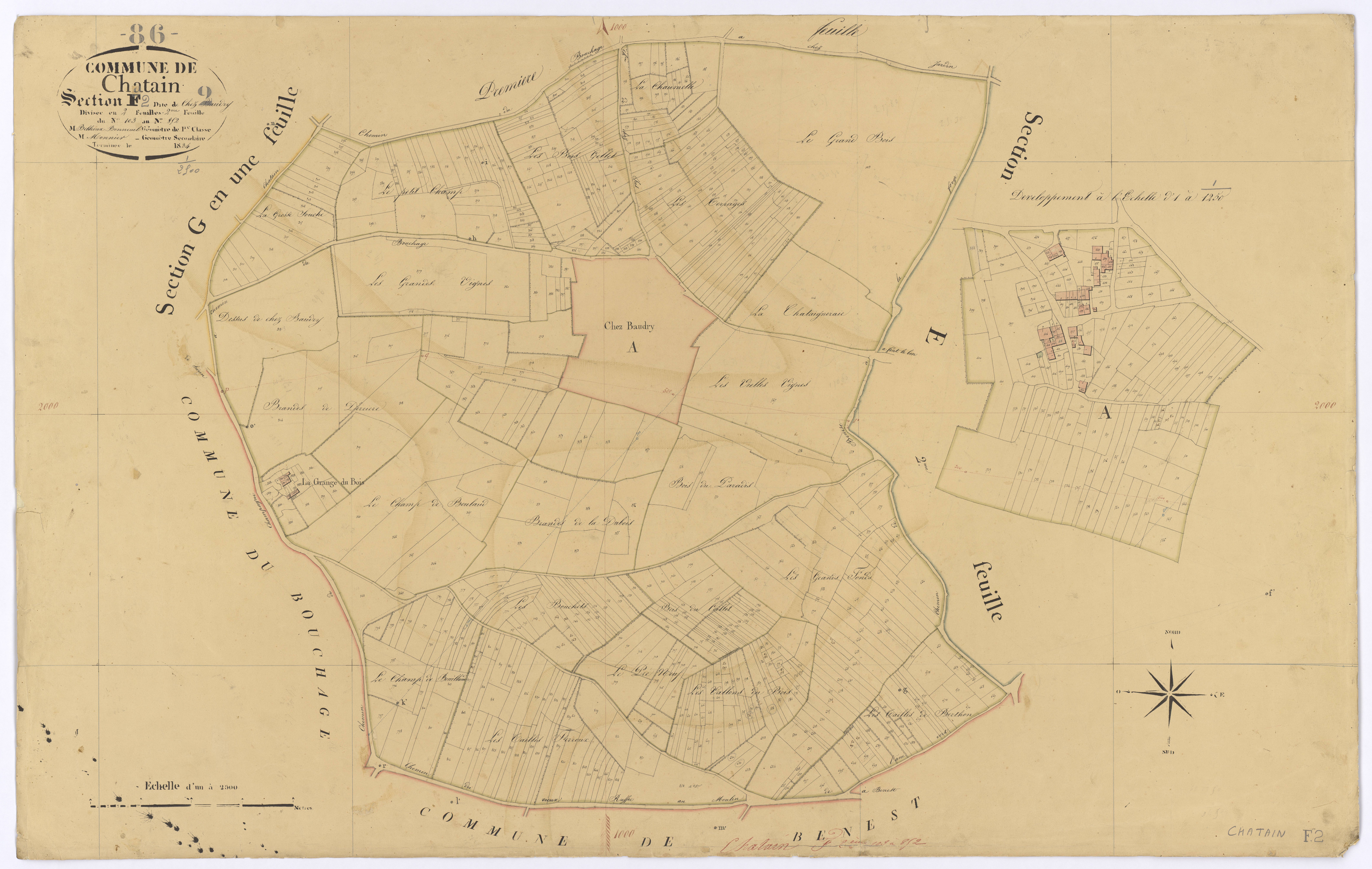 Chatain - FRAD086_cadastre Plans 