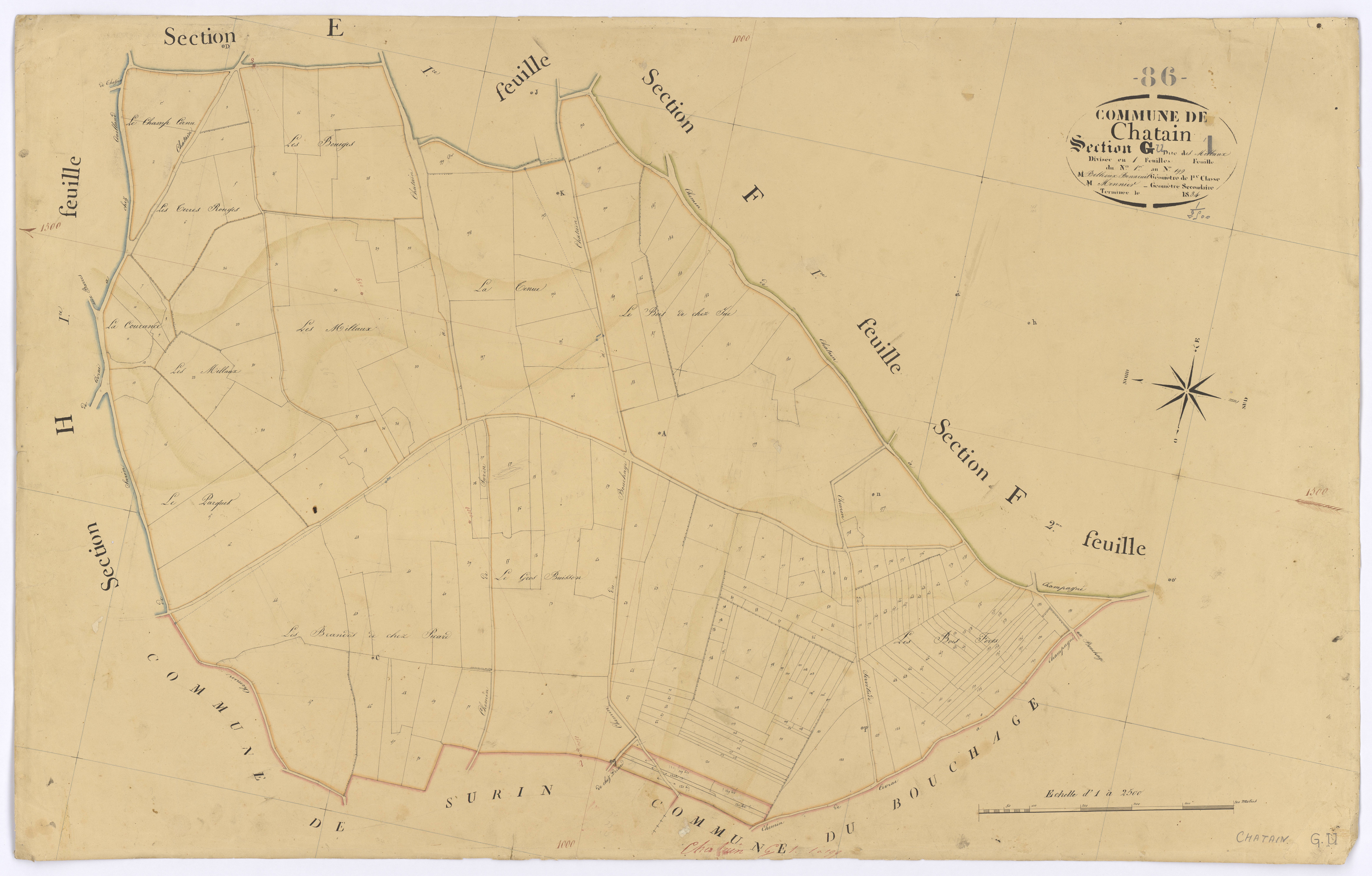 Chatain - FRAD086_cadastre Plans 