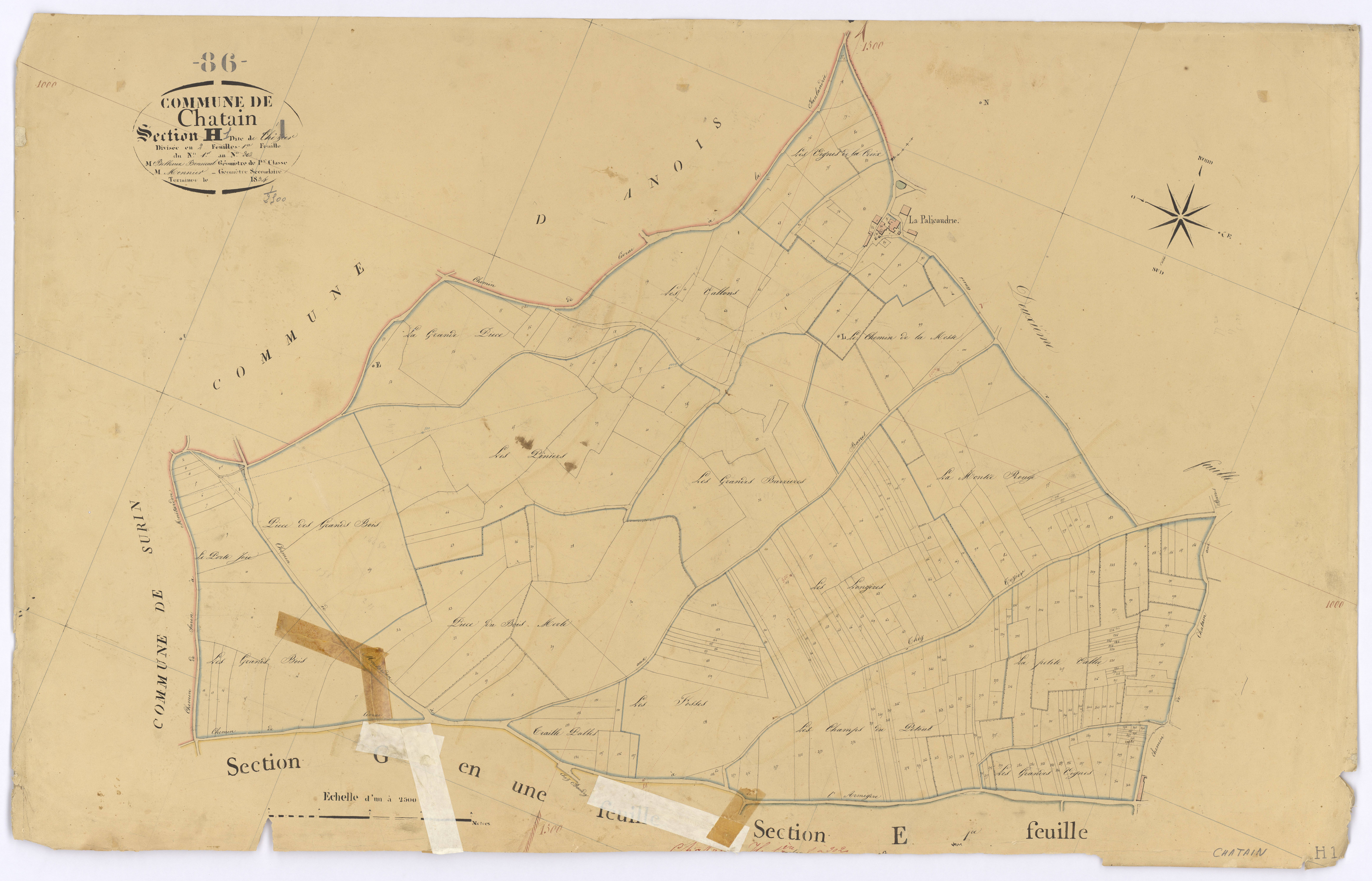 Chatain - FRAD086_cadastre Plans 