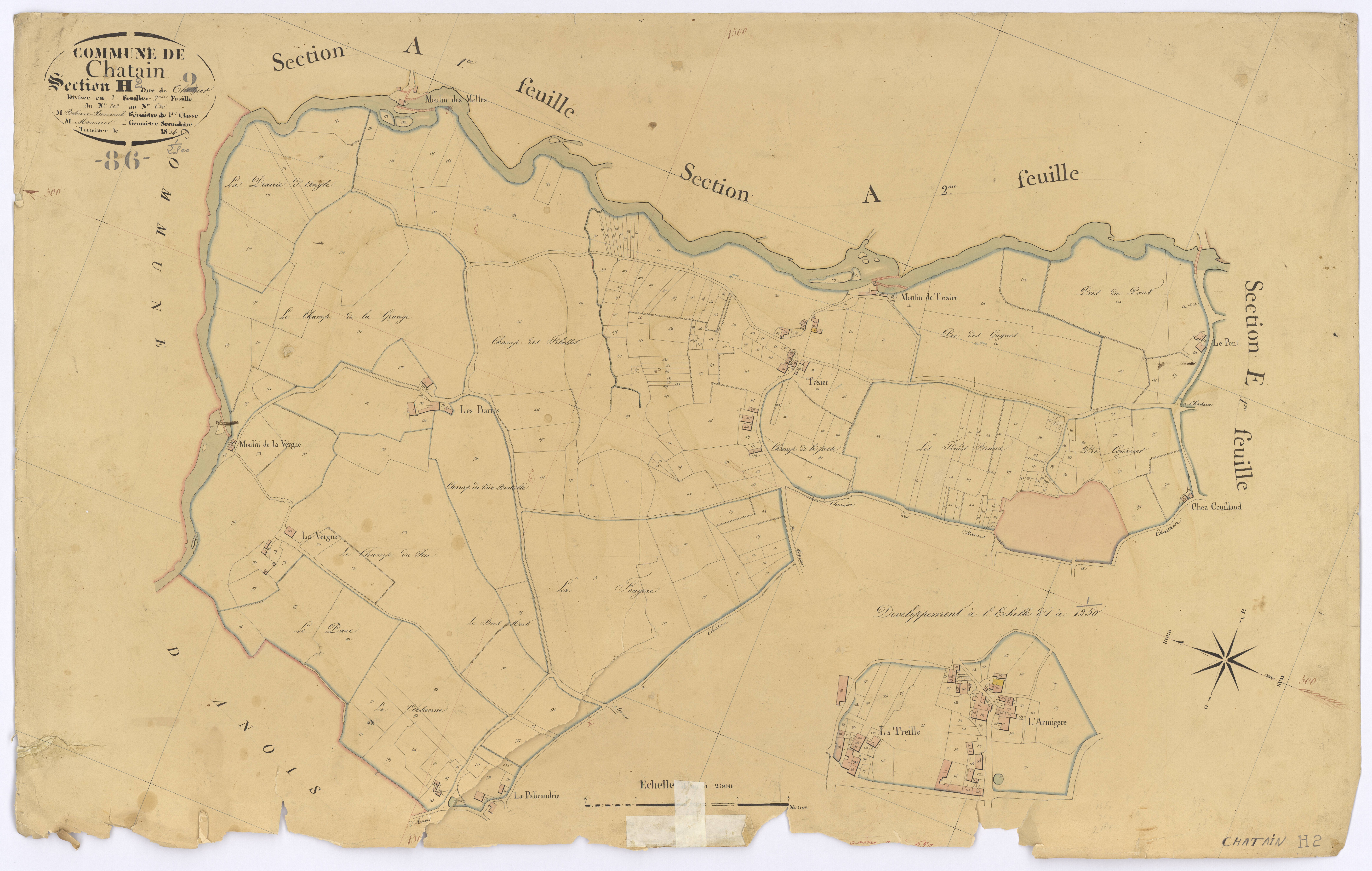 Chatain - FRAD086_cadastre Plans 