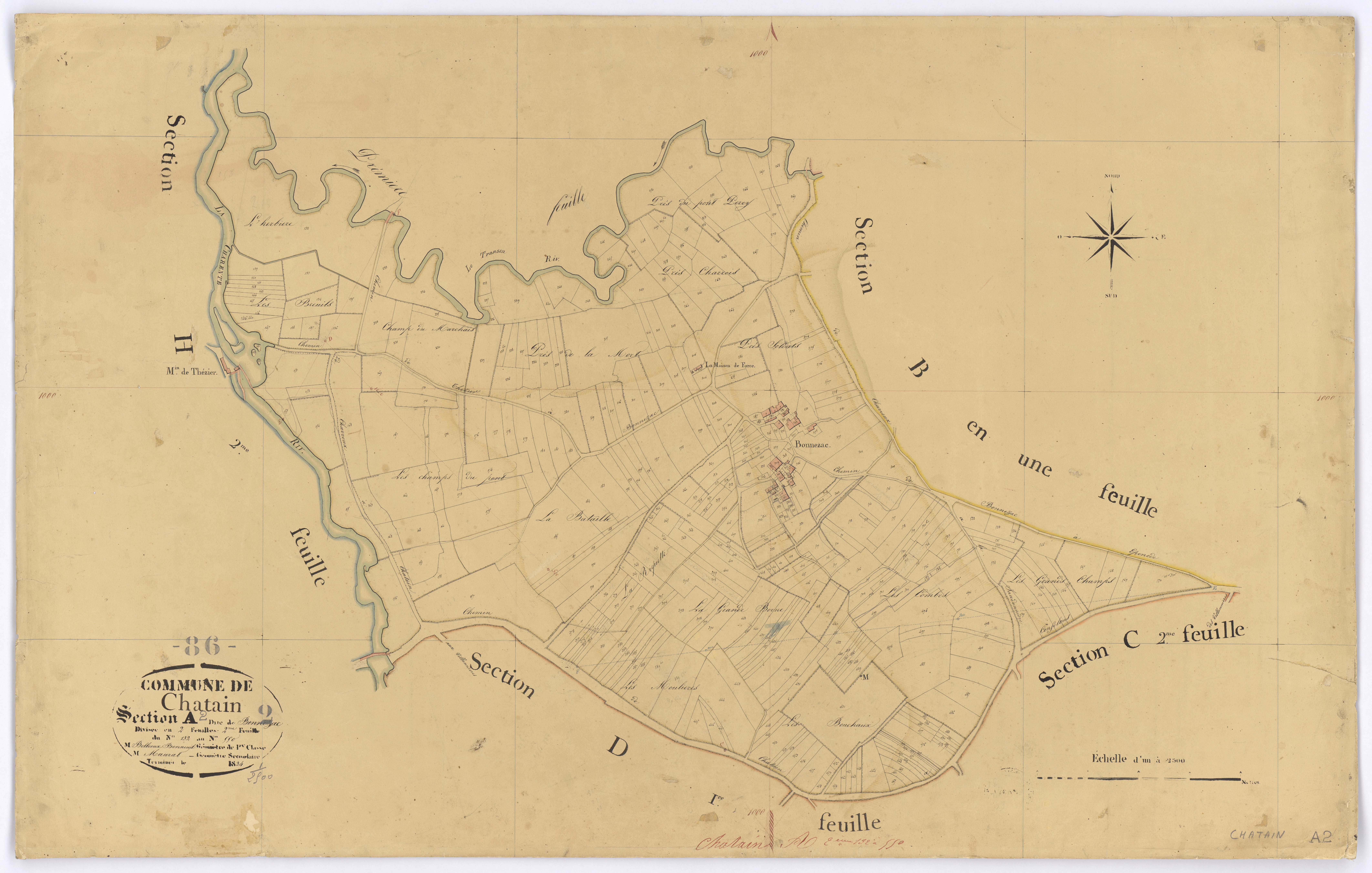 Chatain - FRAD086_cadastre Plans 