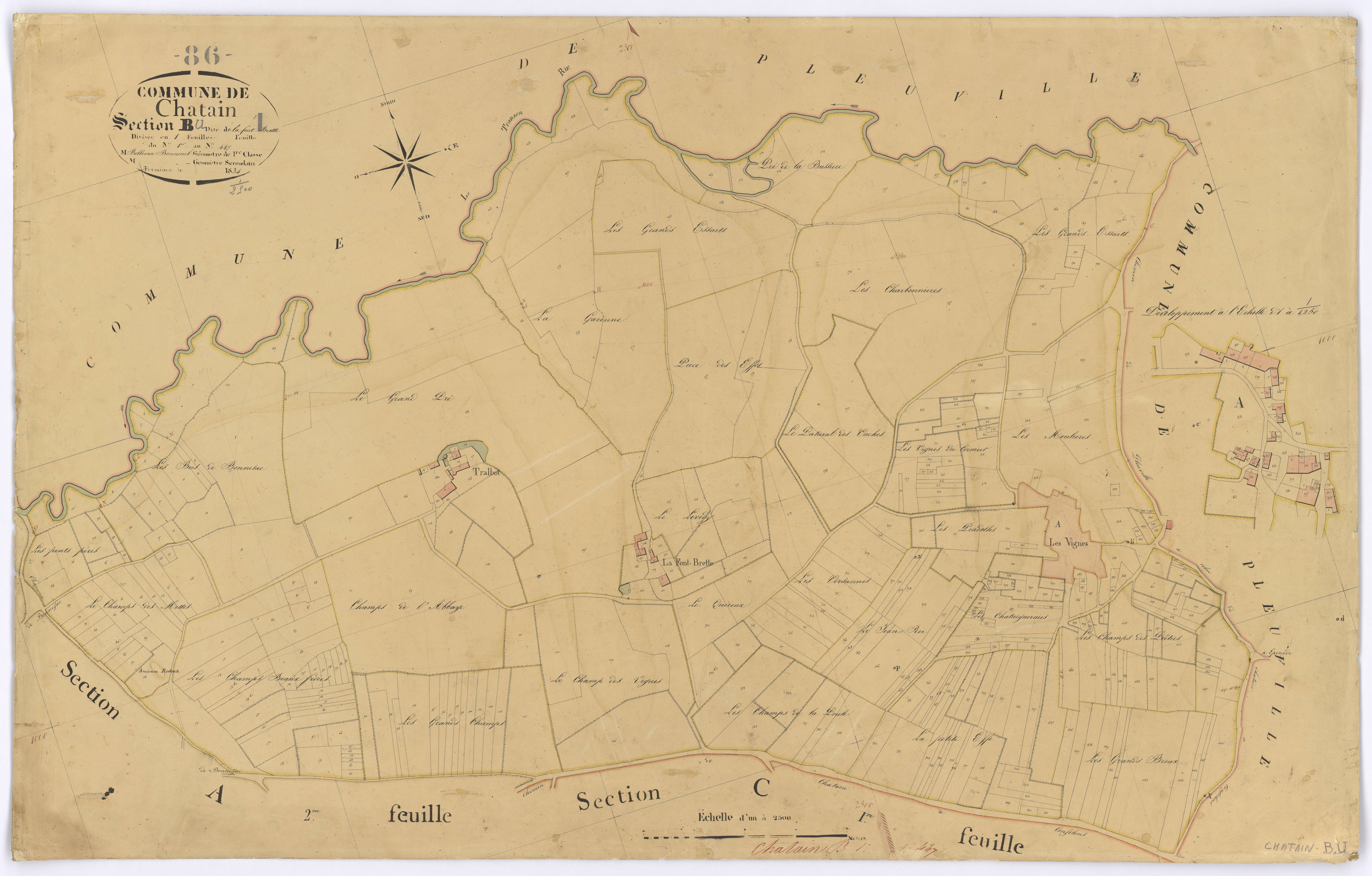 Chatain - FRAD086_cadastre Plans 