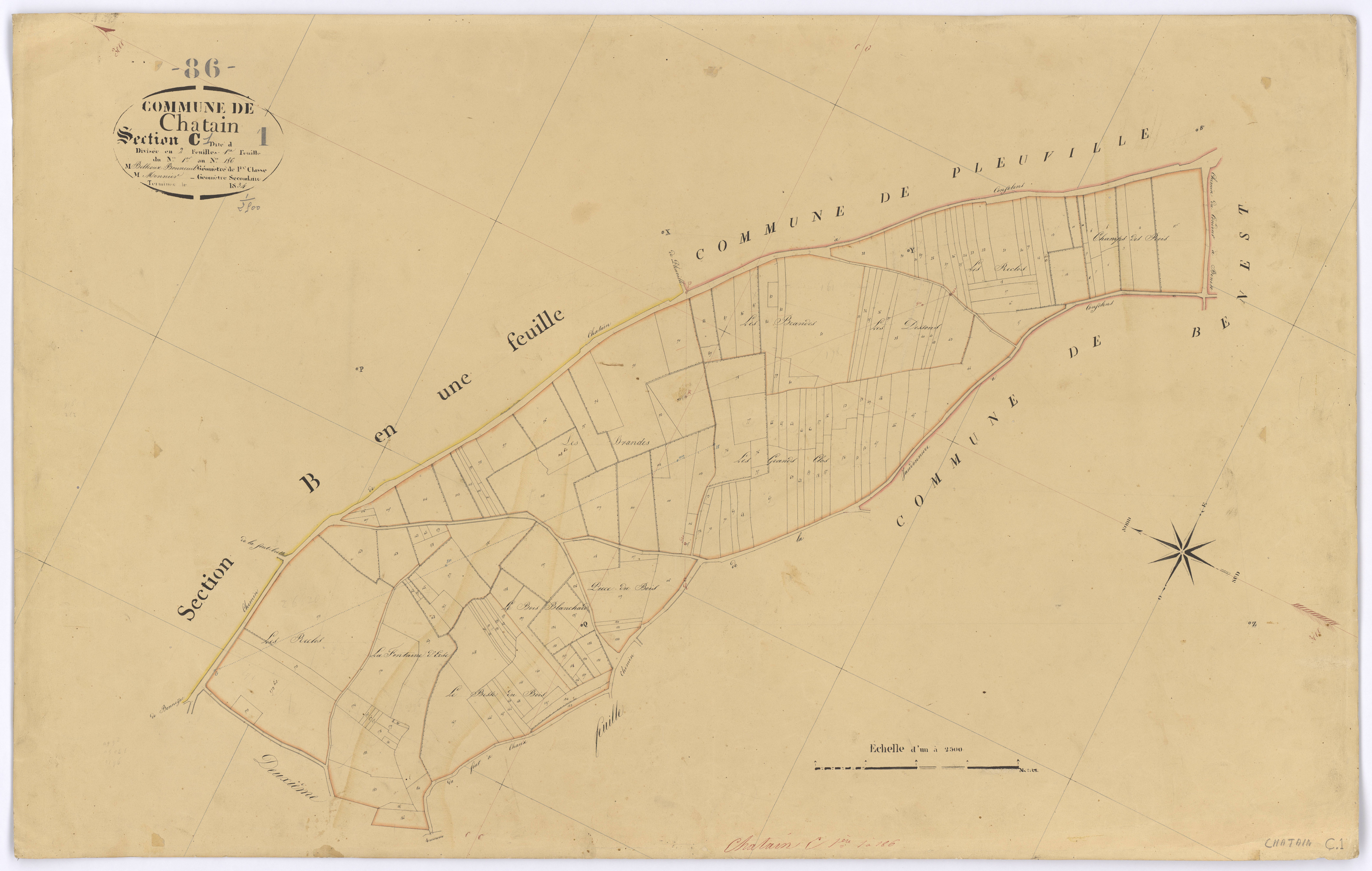 Chatain - FRAD086_cadastre Plans 