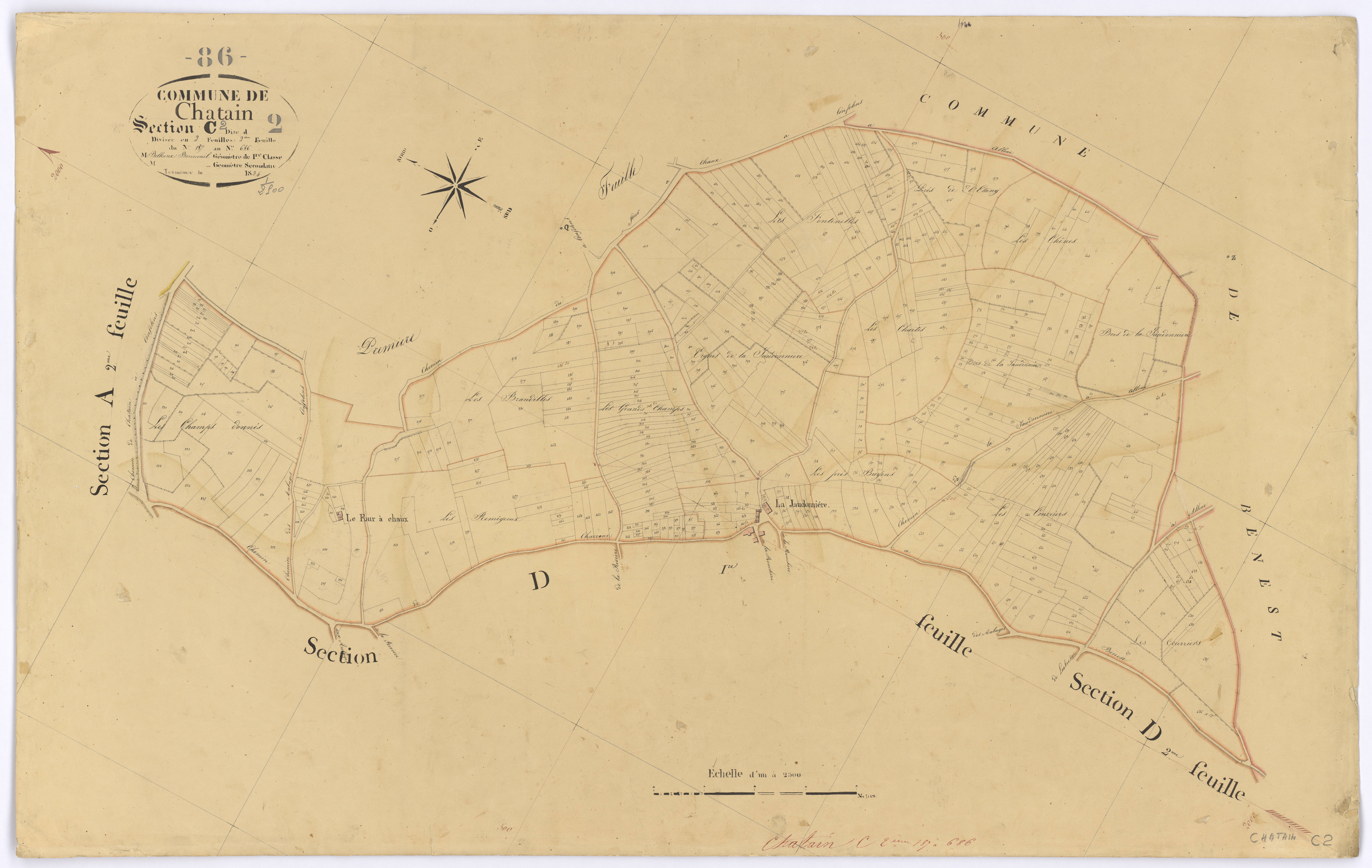 Chatain - FRAD086_cadastre Plans 