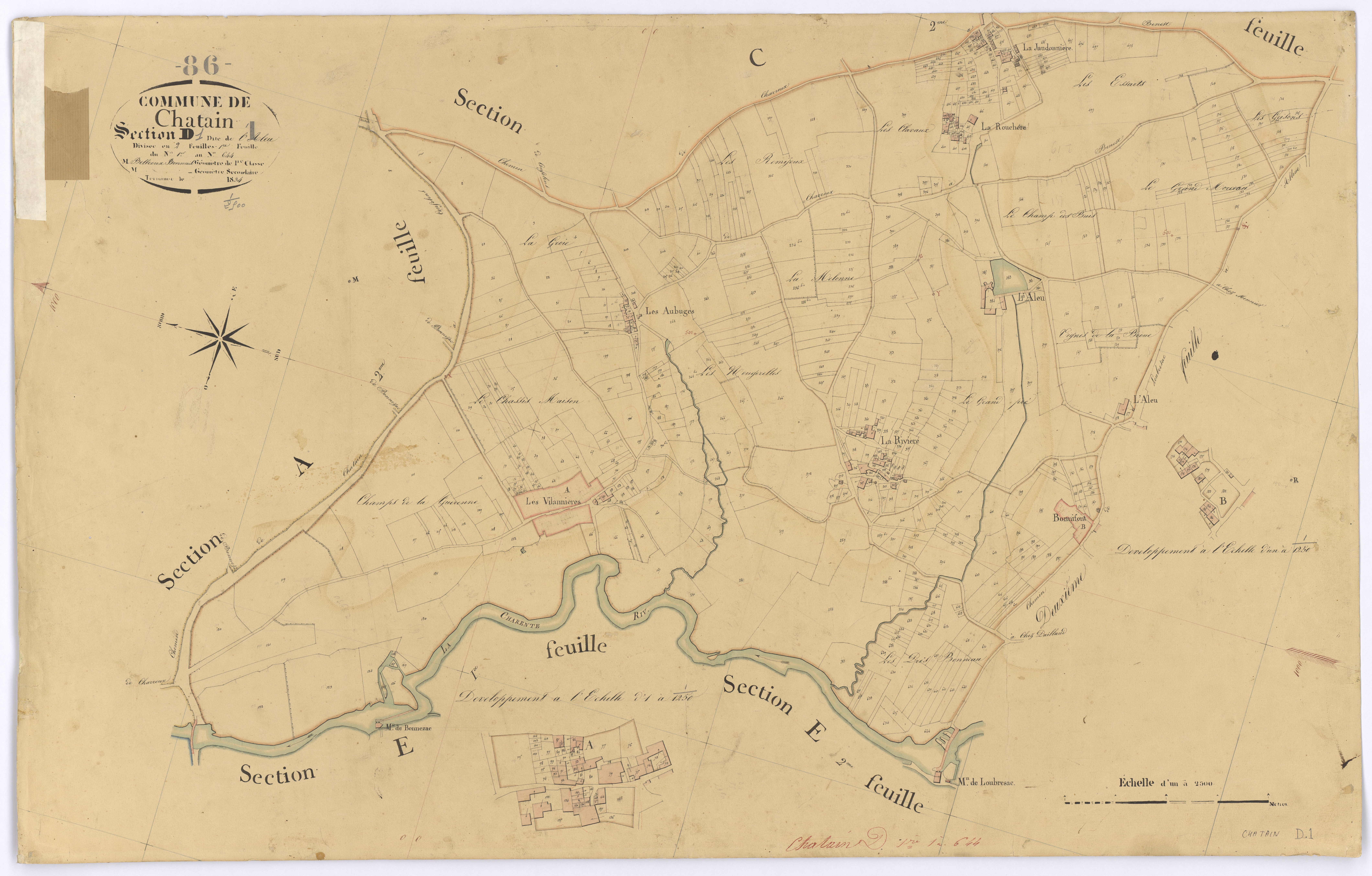 Chatain - FRAD086_cadastre Plans 