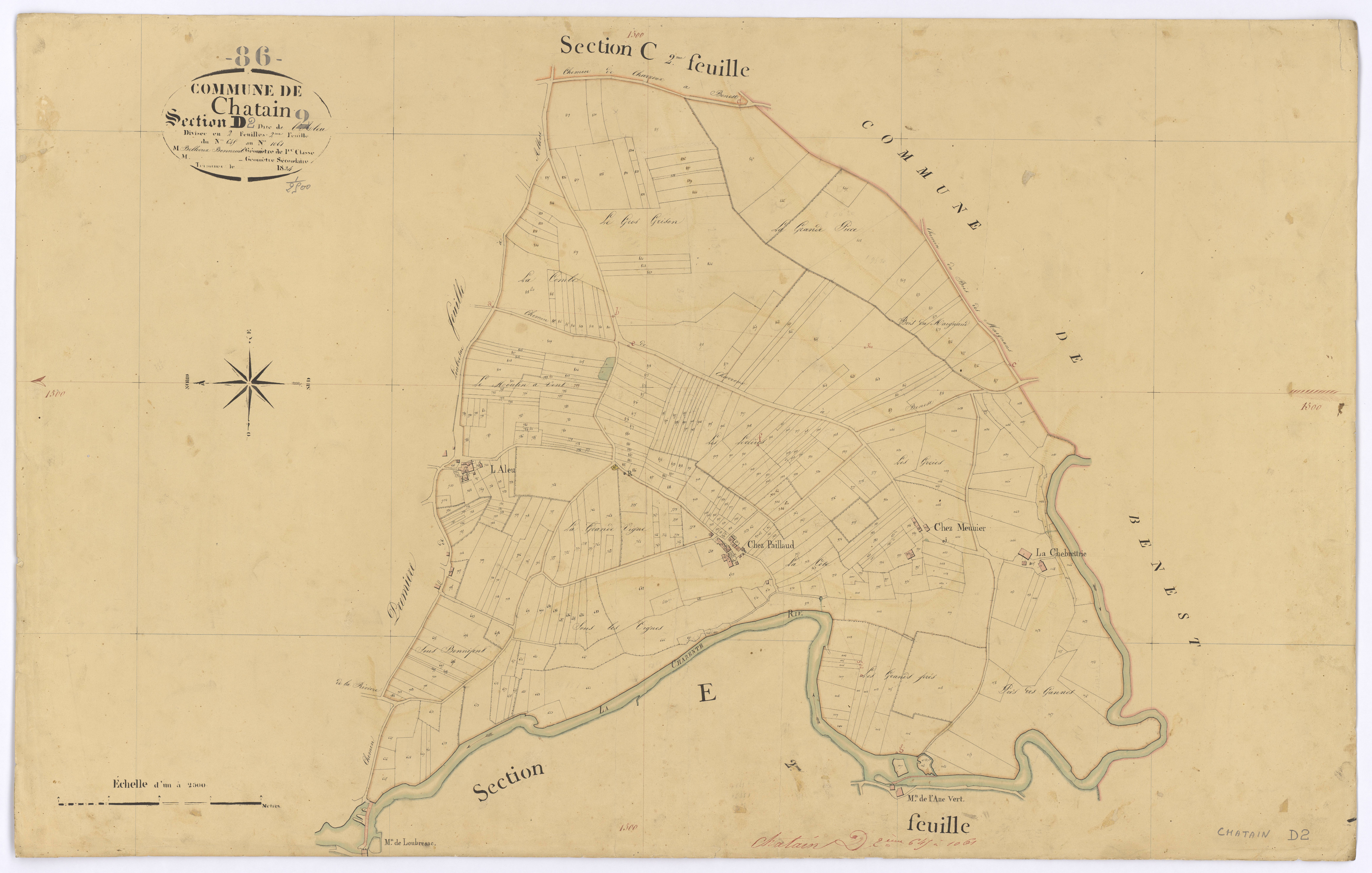 Chatain - FRAD086_cadastre Plans 