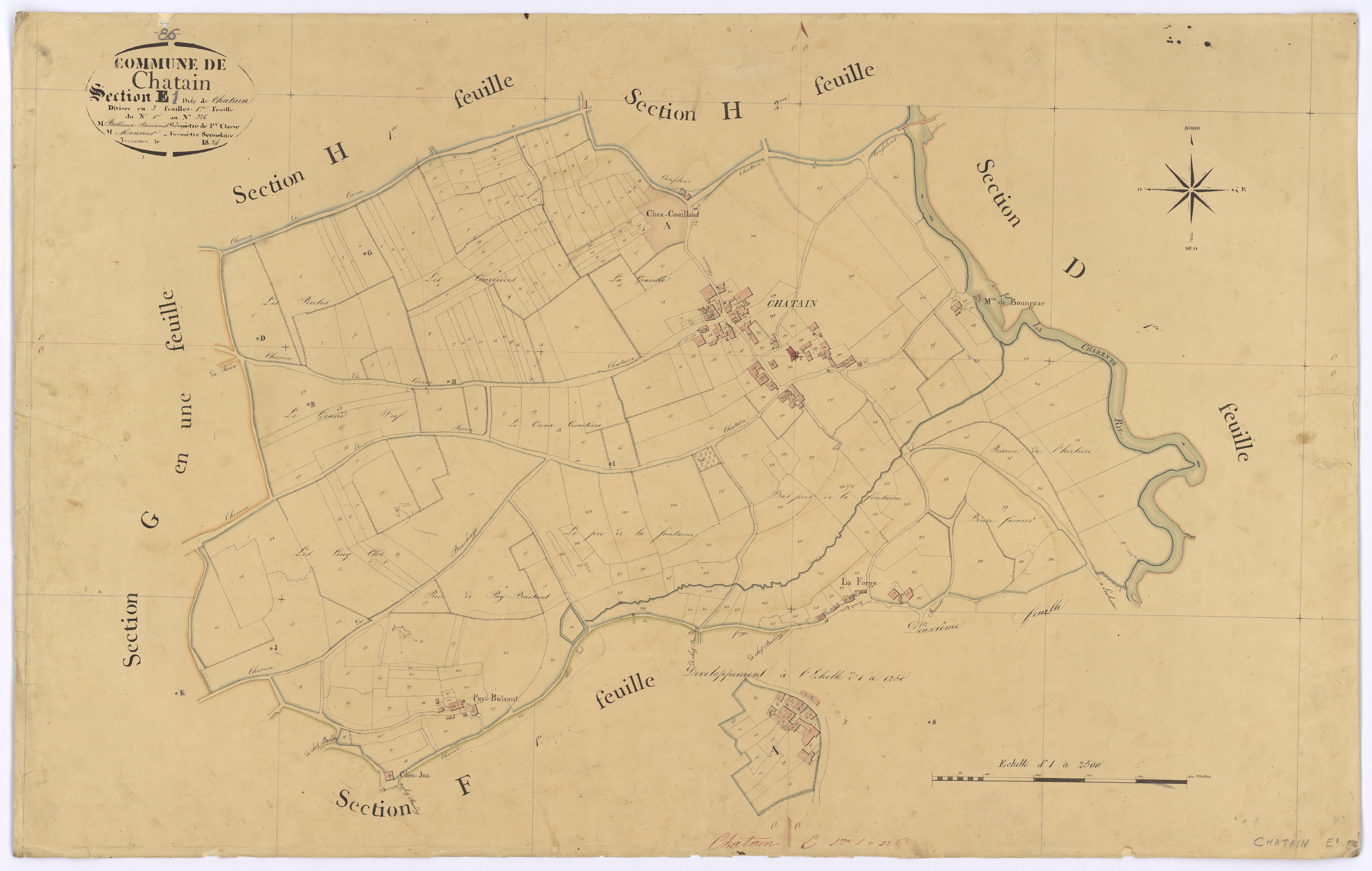 Chatain - FRAD086_cadastre Plans 