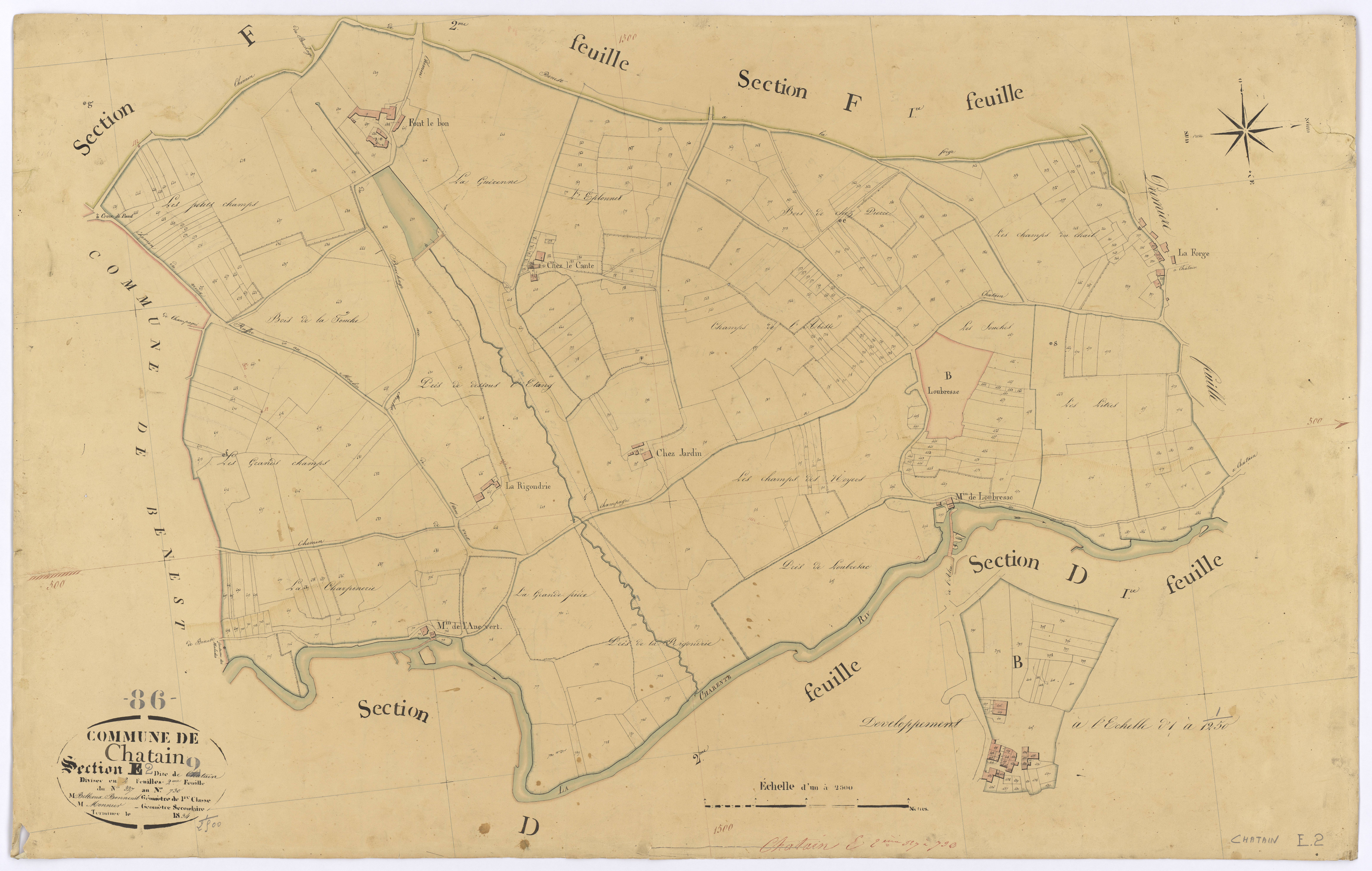 Chatain - FRAD086_cadastre Plans 