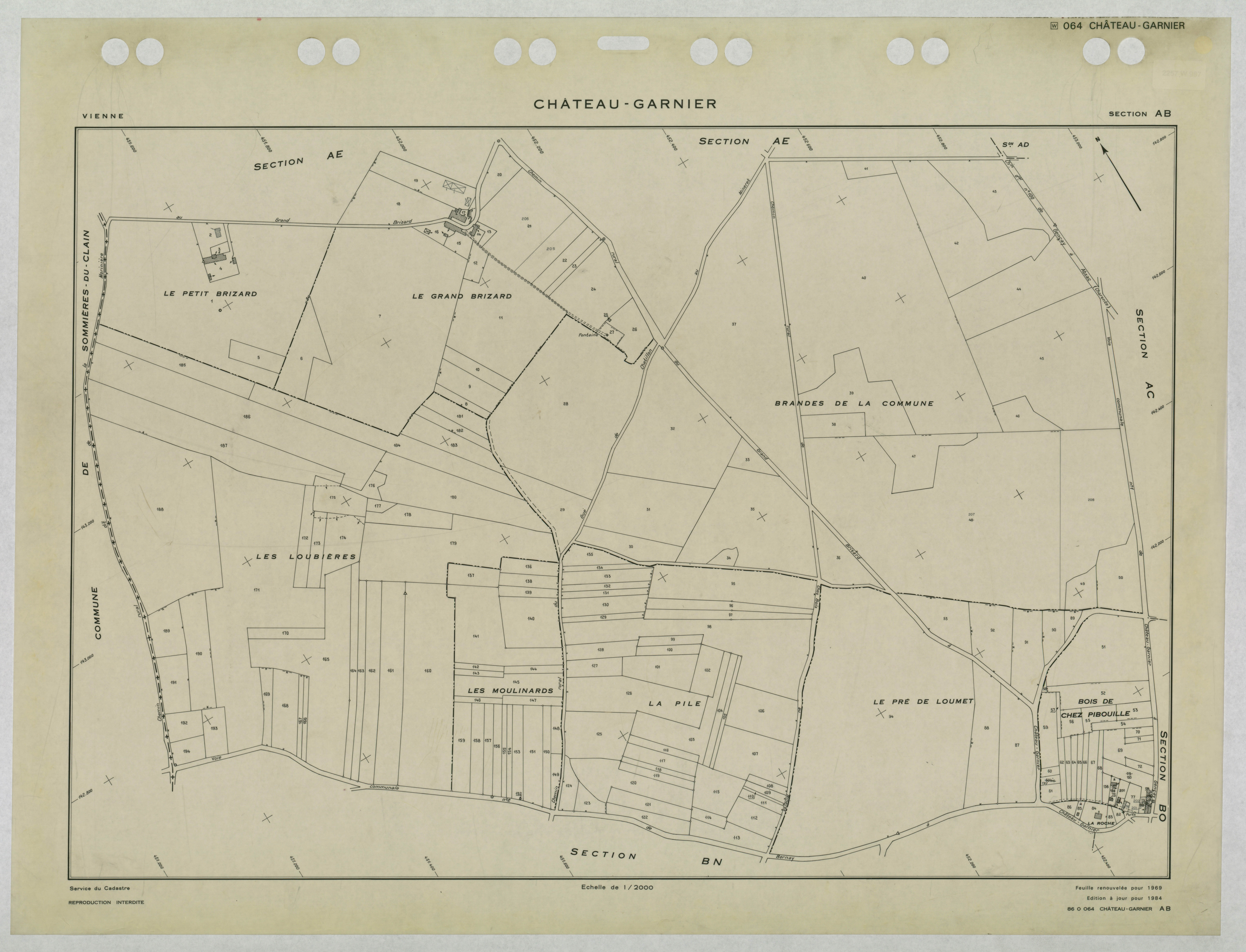 Château-Garnier - FRAD086_cadastre Plans renouvelés 