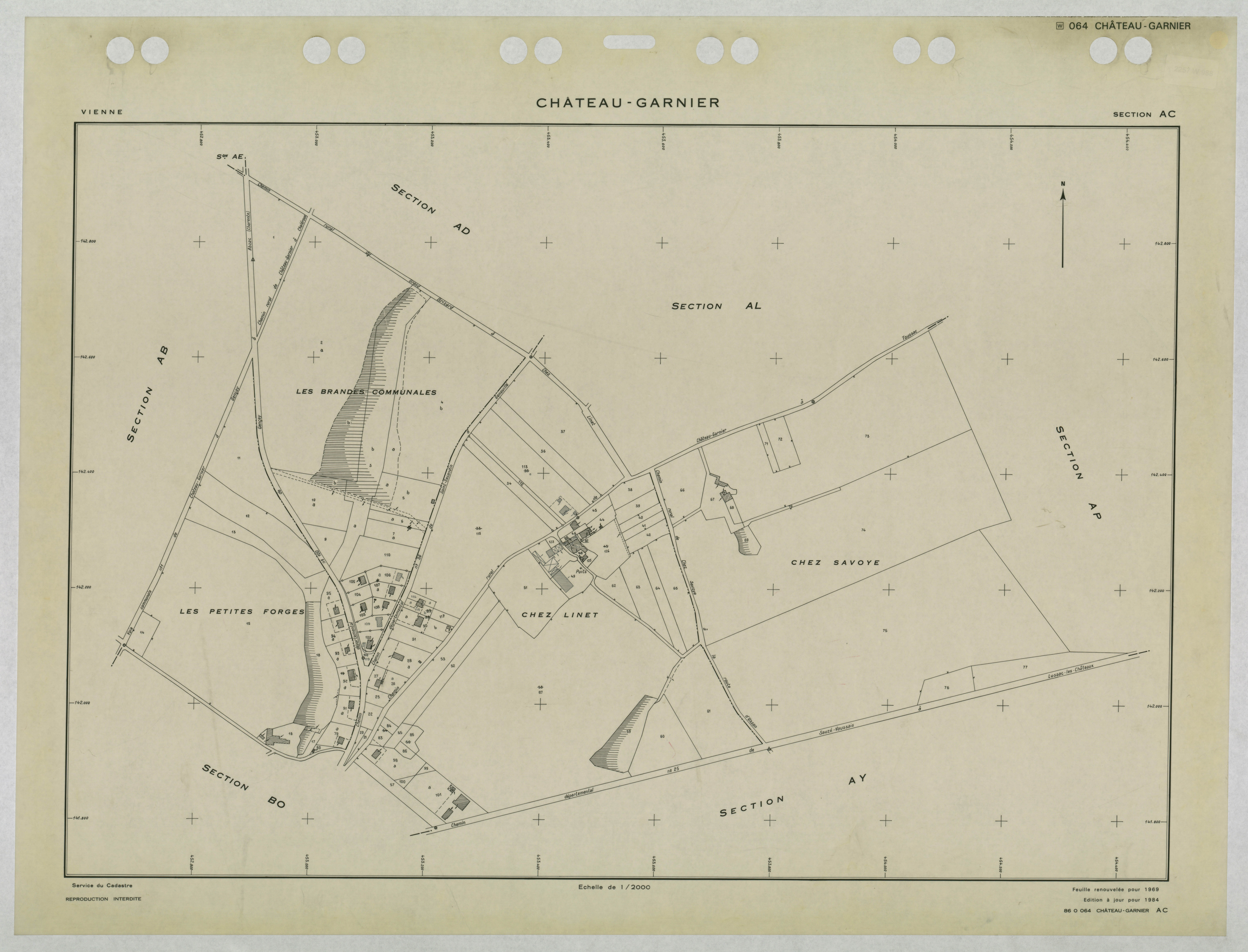 Château-Garnier - FRAD086_cadastre Plans renouvelés 
