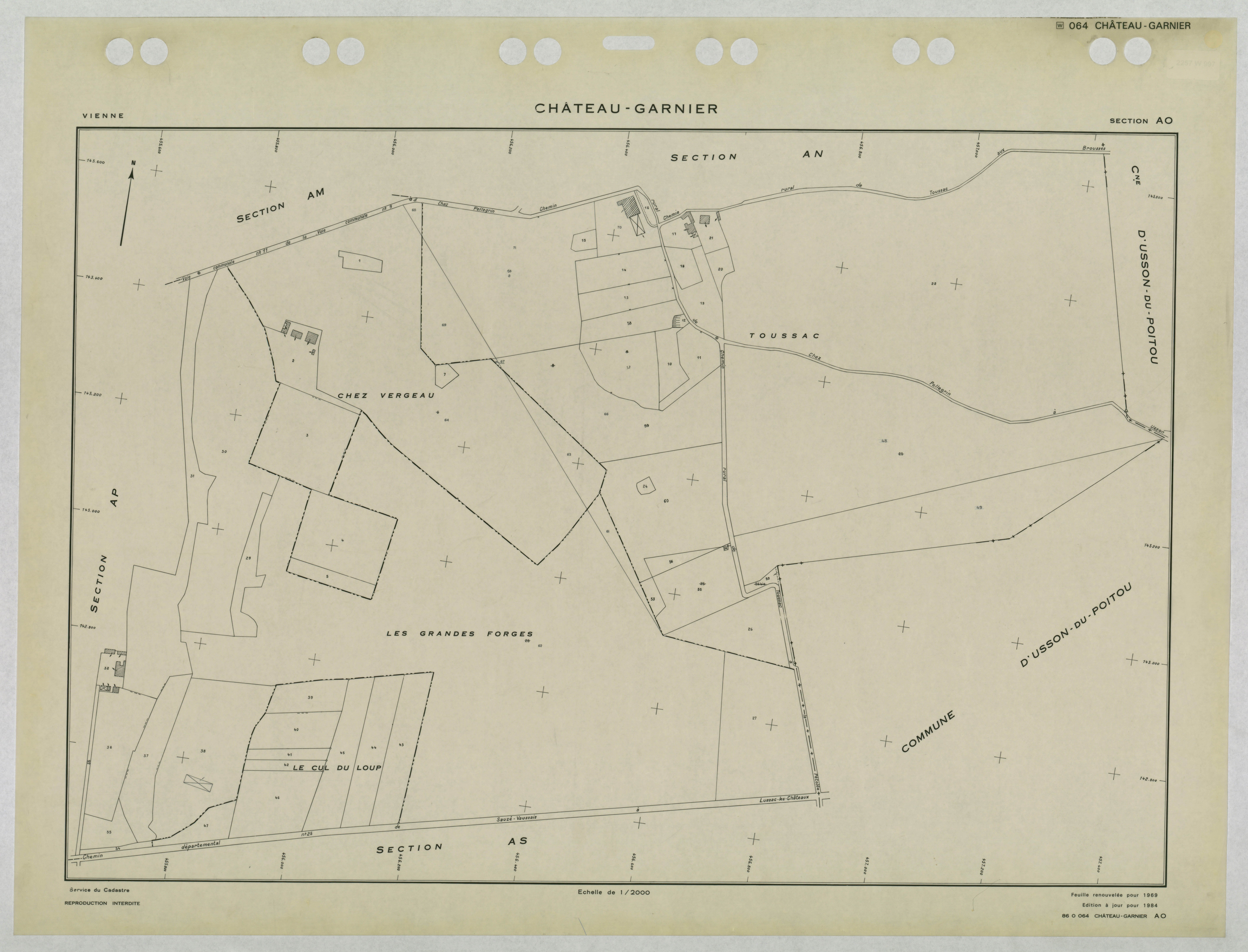 Château-Garnier - FRAD086_cadastre Plans renouvelés 