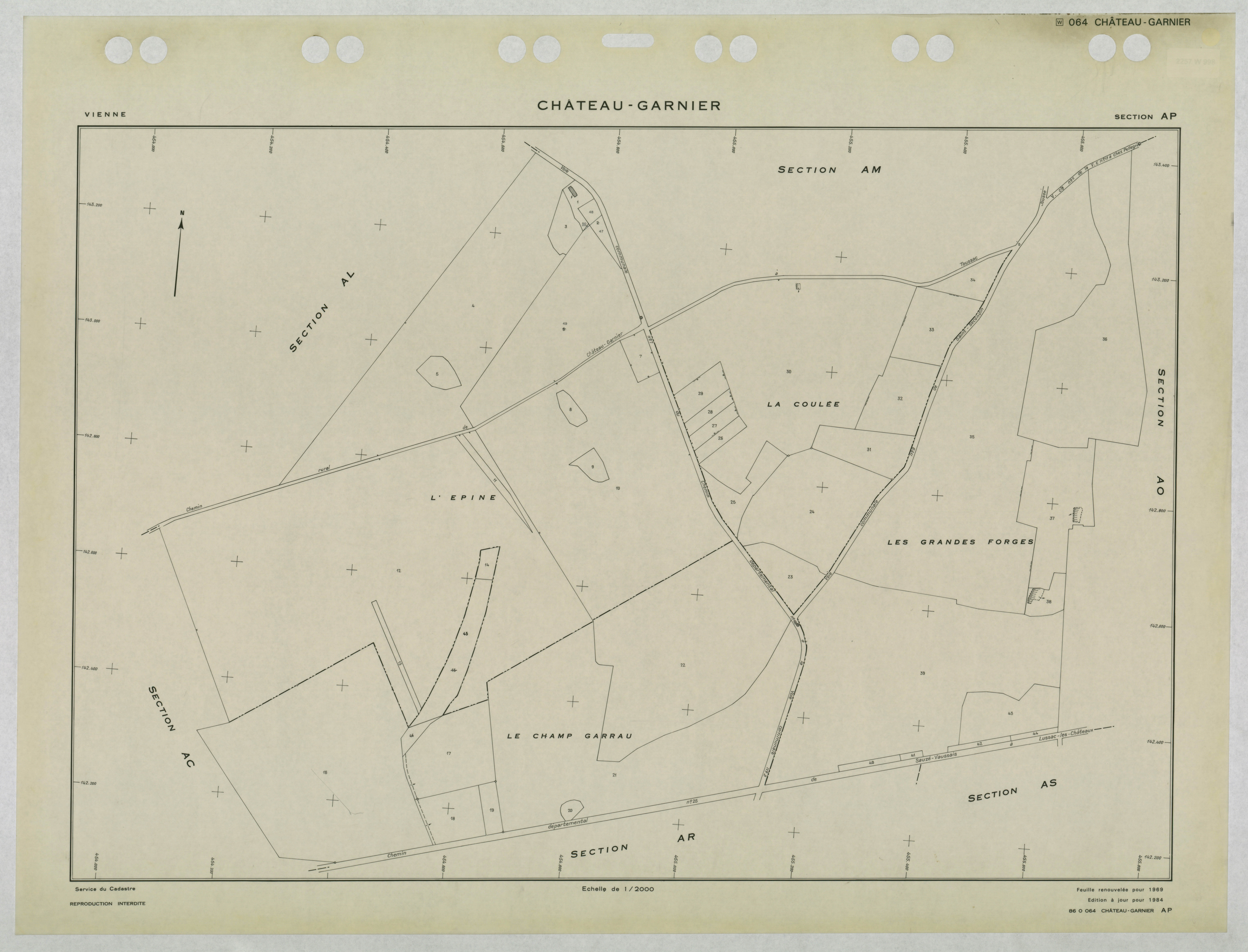 Château-Garnier - FRAD086_cadastre Plans renouvelés 