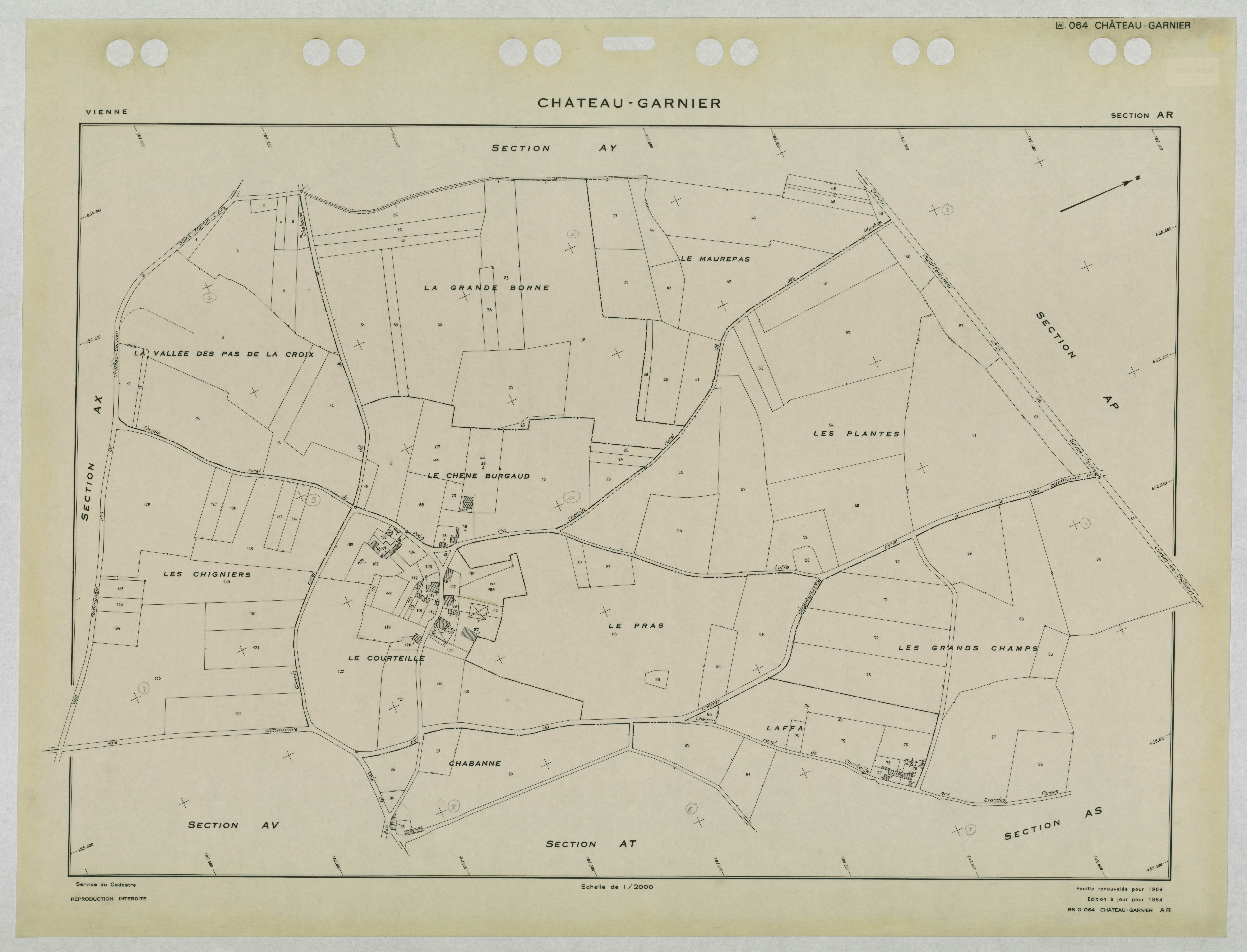 Château-Garnier - FRAD086_cadastre Plans renouvelés 