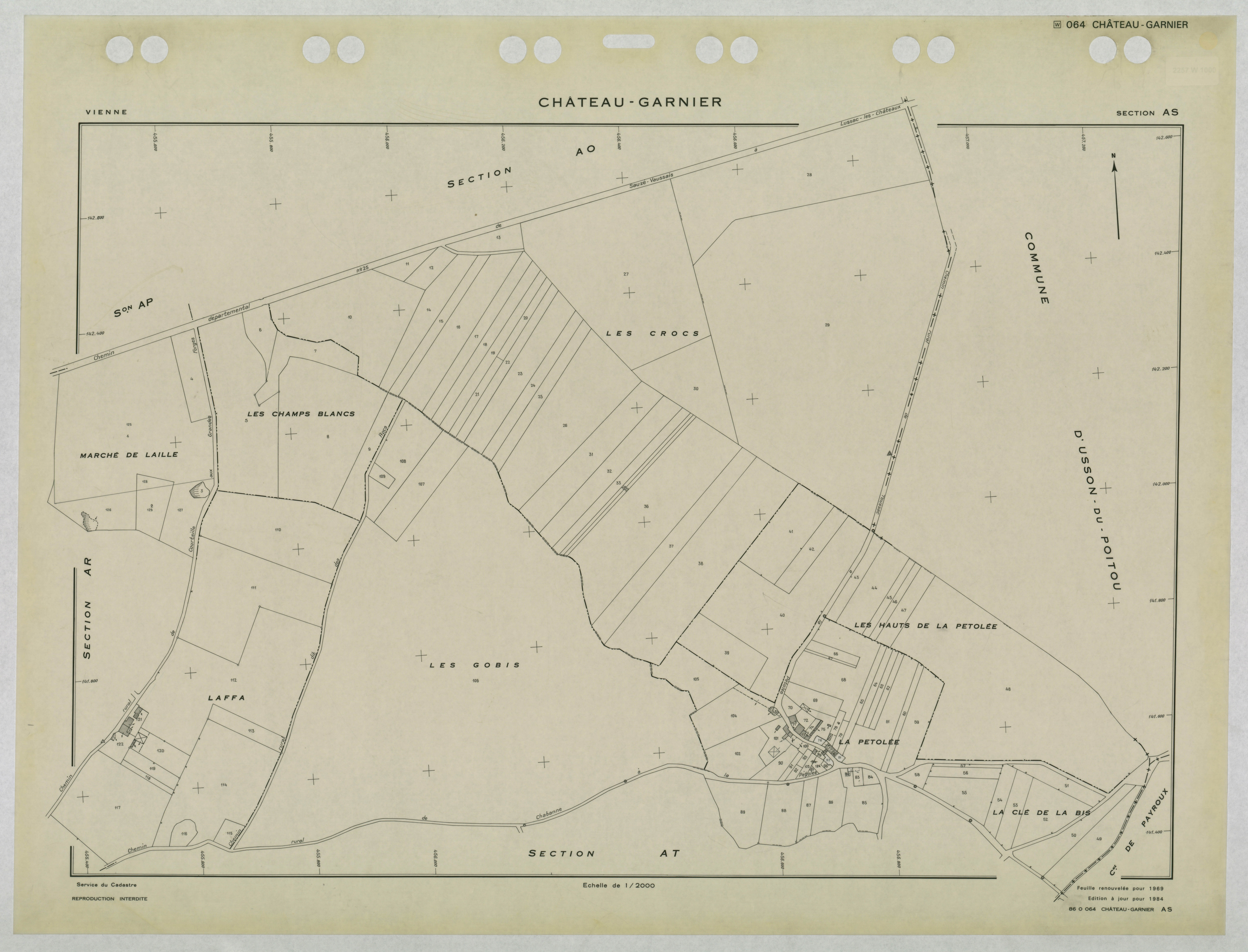 Château-Garnier - FRAD086_cadastre Plans renouvelés 
