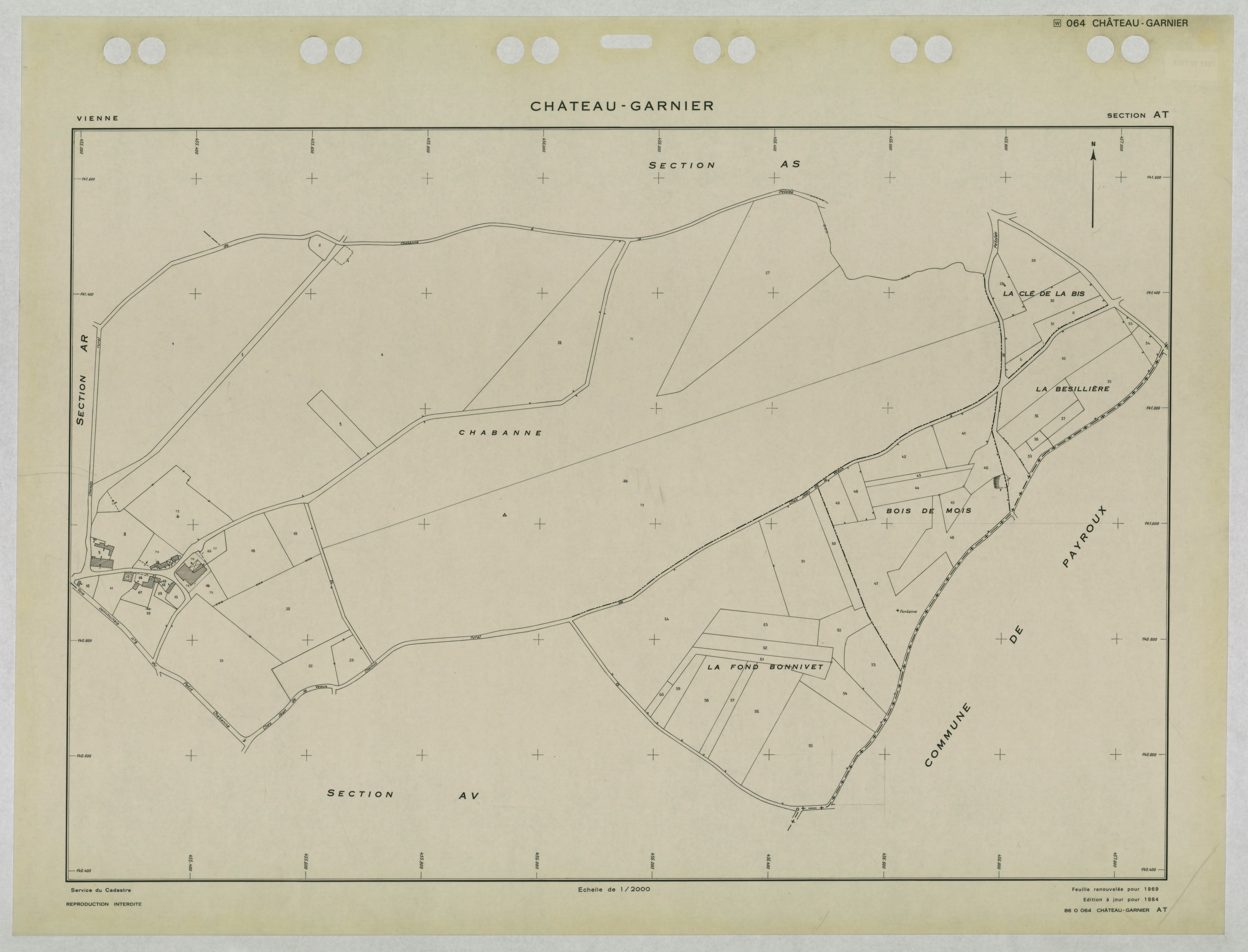 Château-Garnier - FRAD086_cadastre Plans renouvelés 