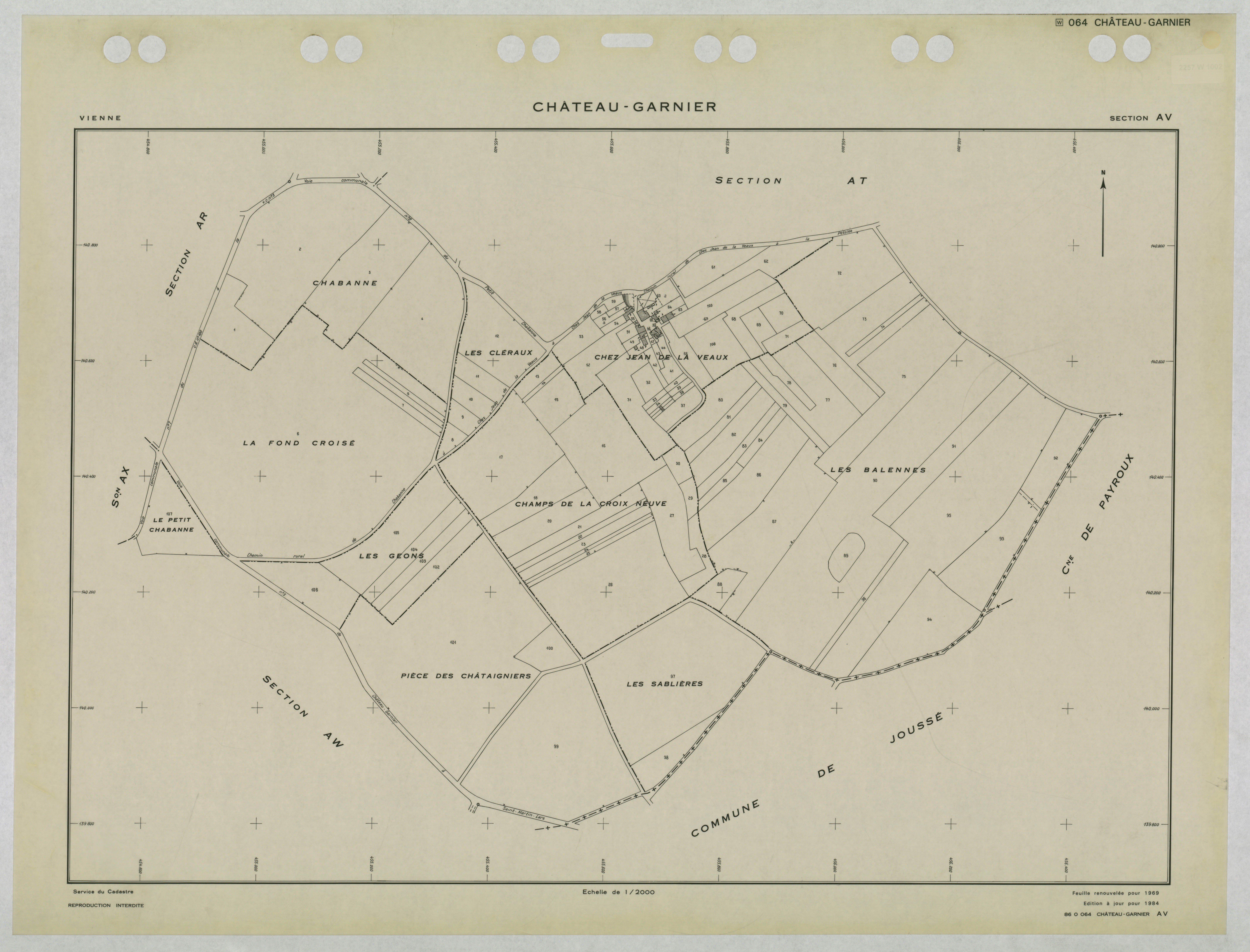 Château-Garnier - FRAD086_cadastre Plans renouvelés 