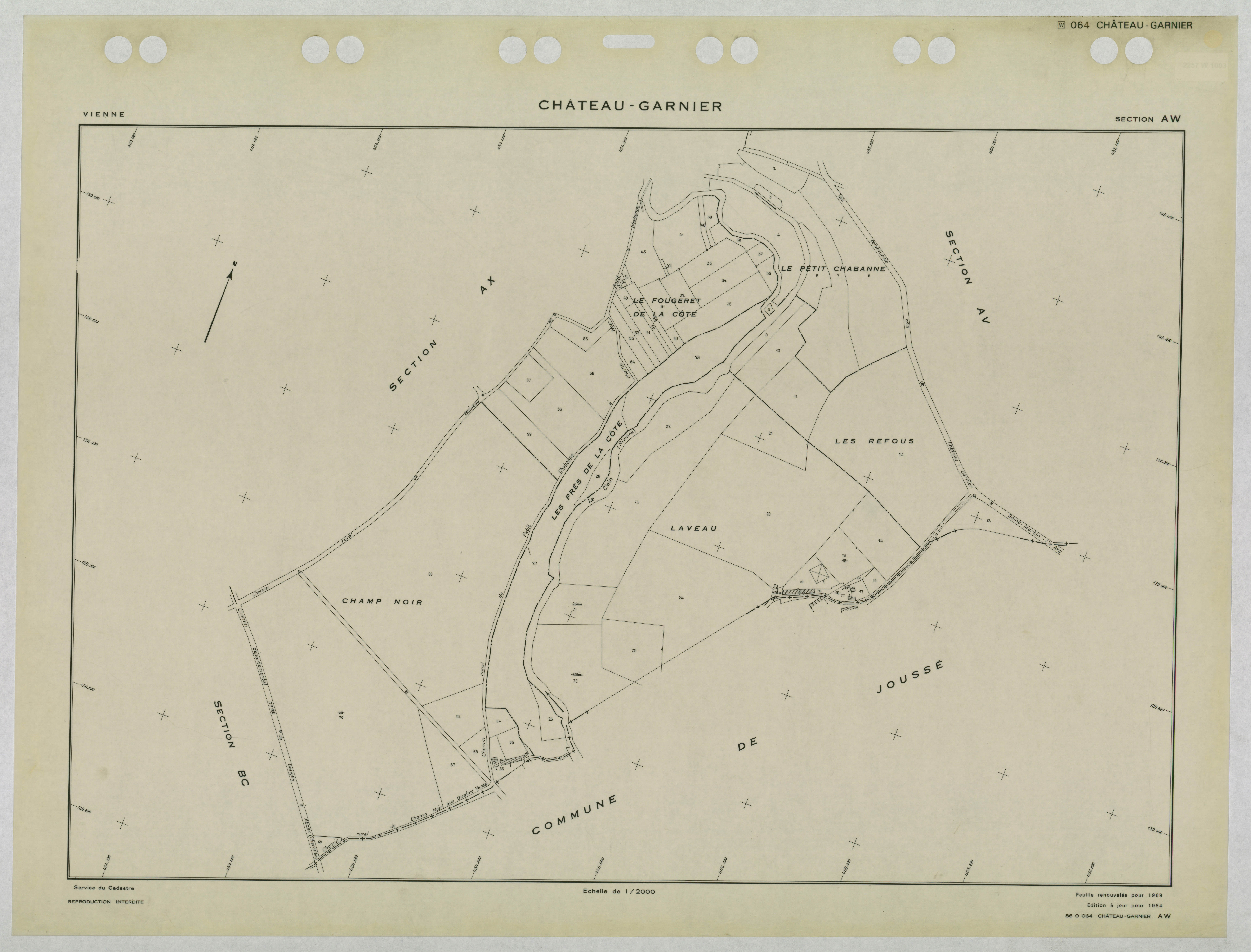 Château-Garnier - FRAD086_cadastre Plans renouvelés 