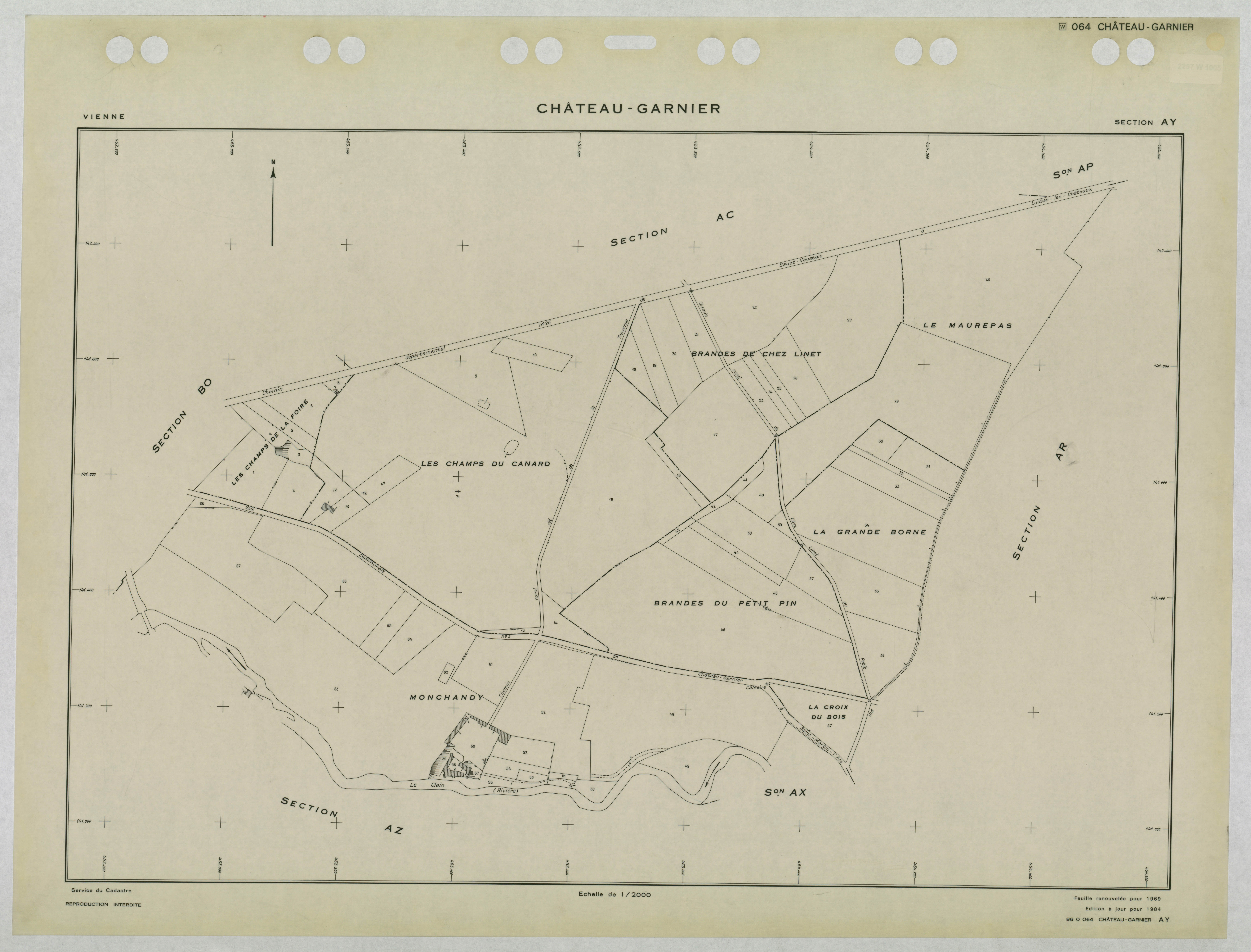 Château-Garnier - FRAD086_cadastre Plans renouvelés 