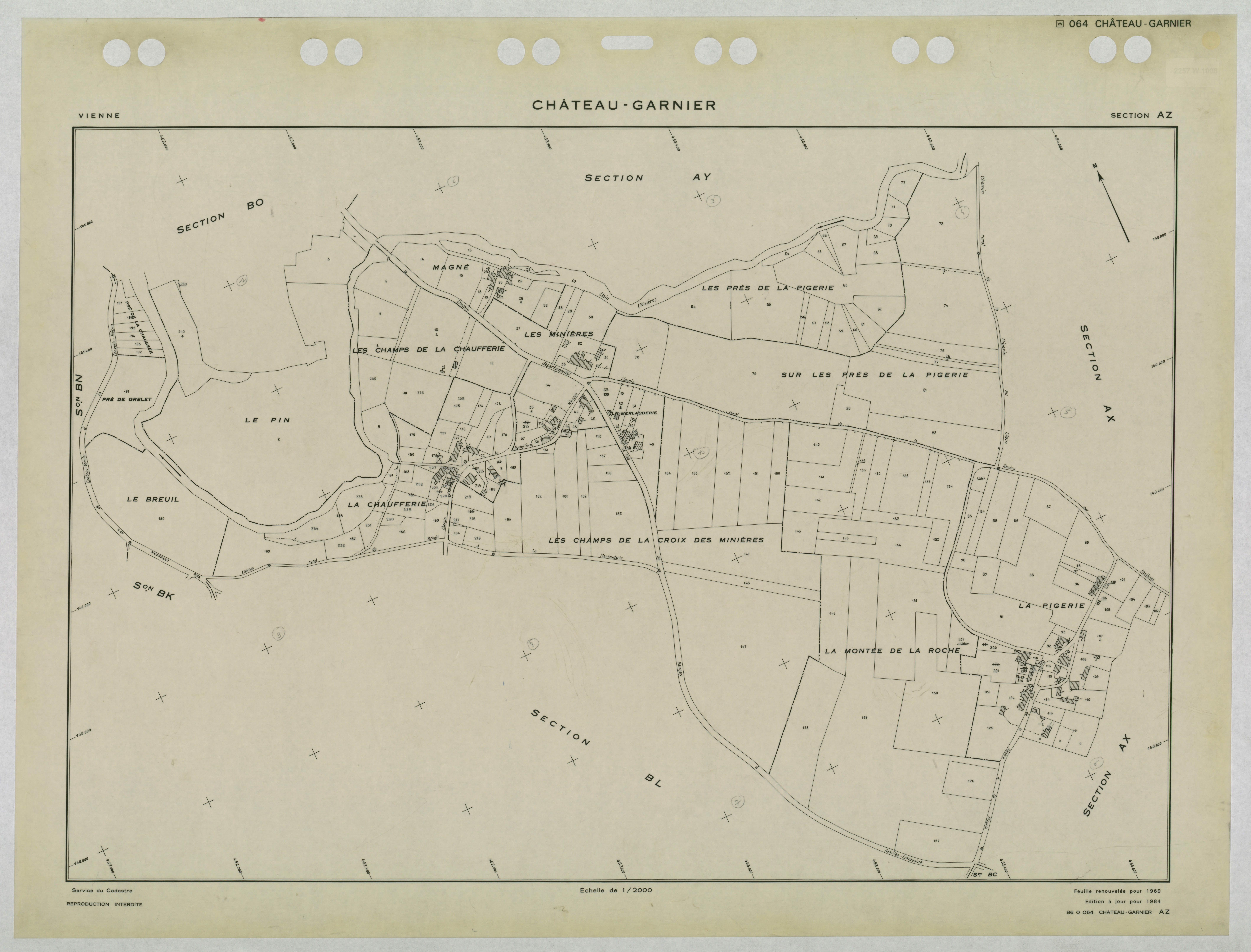 Château-Garnier - FRAD086_cadastre Plans renouvelés 