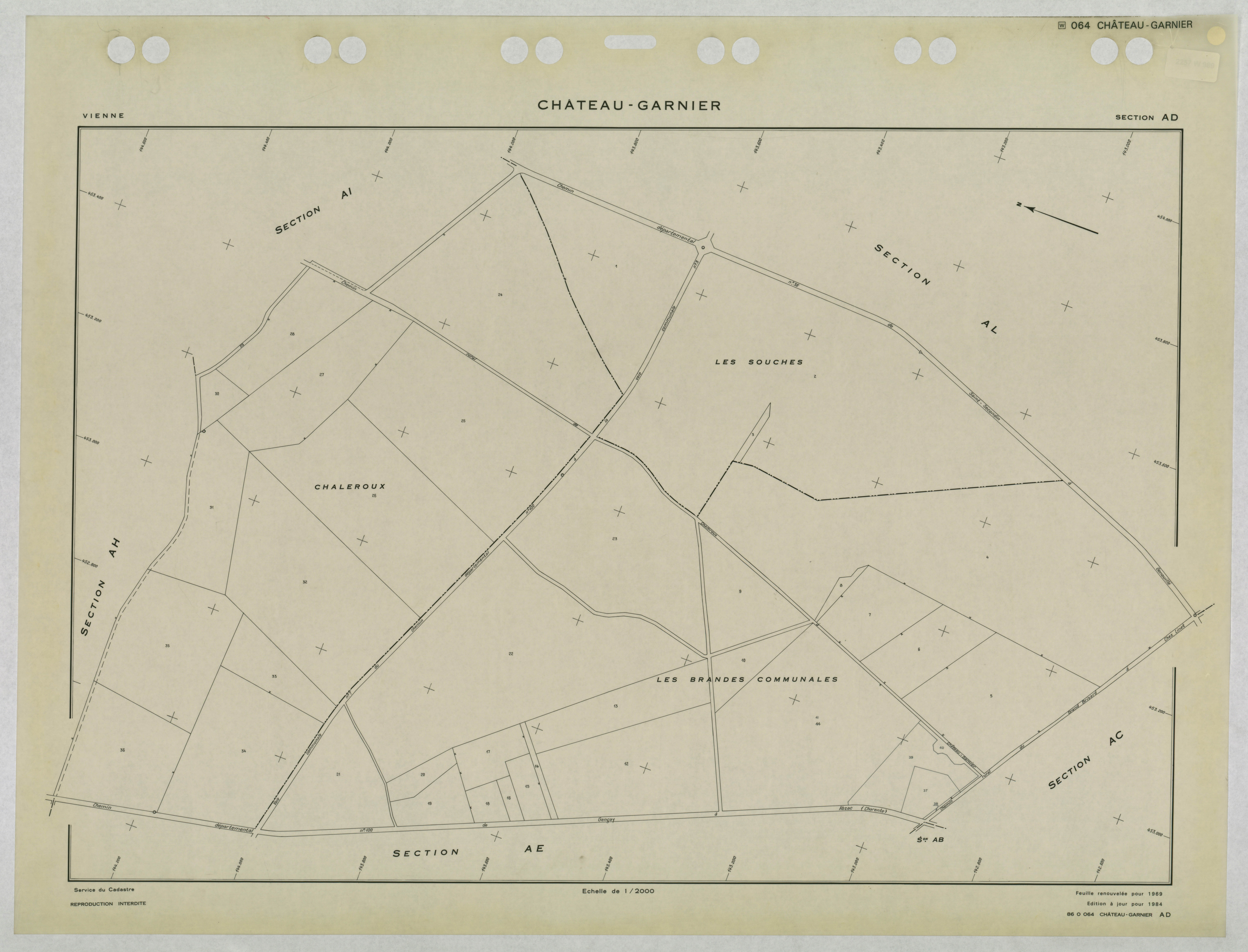 Château-Garnier - FRAD086_cadastre Plans renouvelés 