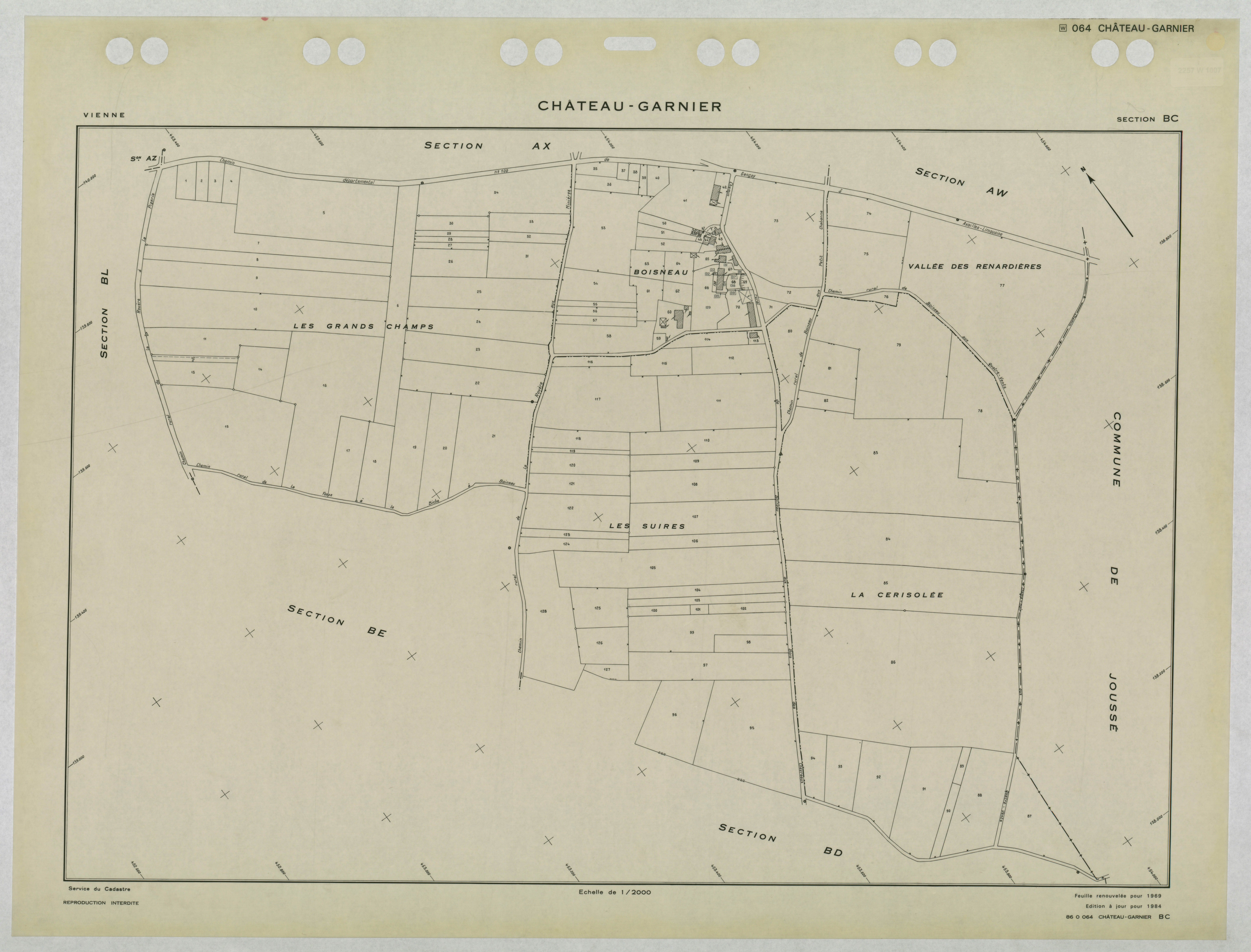 Château-Garnier - FRAD086_cadastre Plans renouvelés 