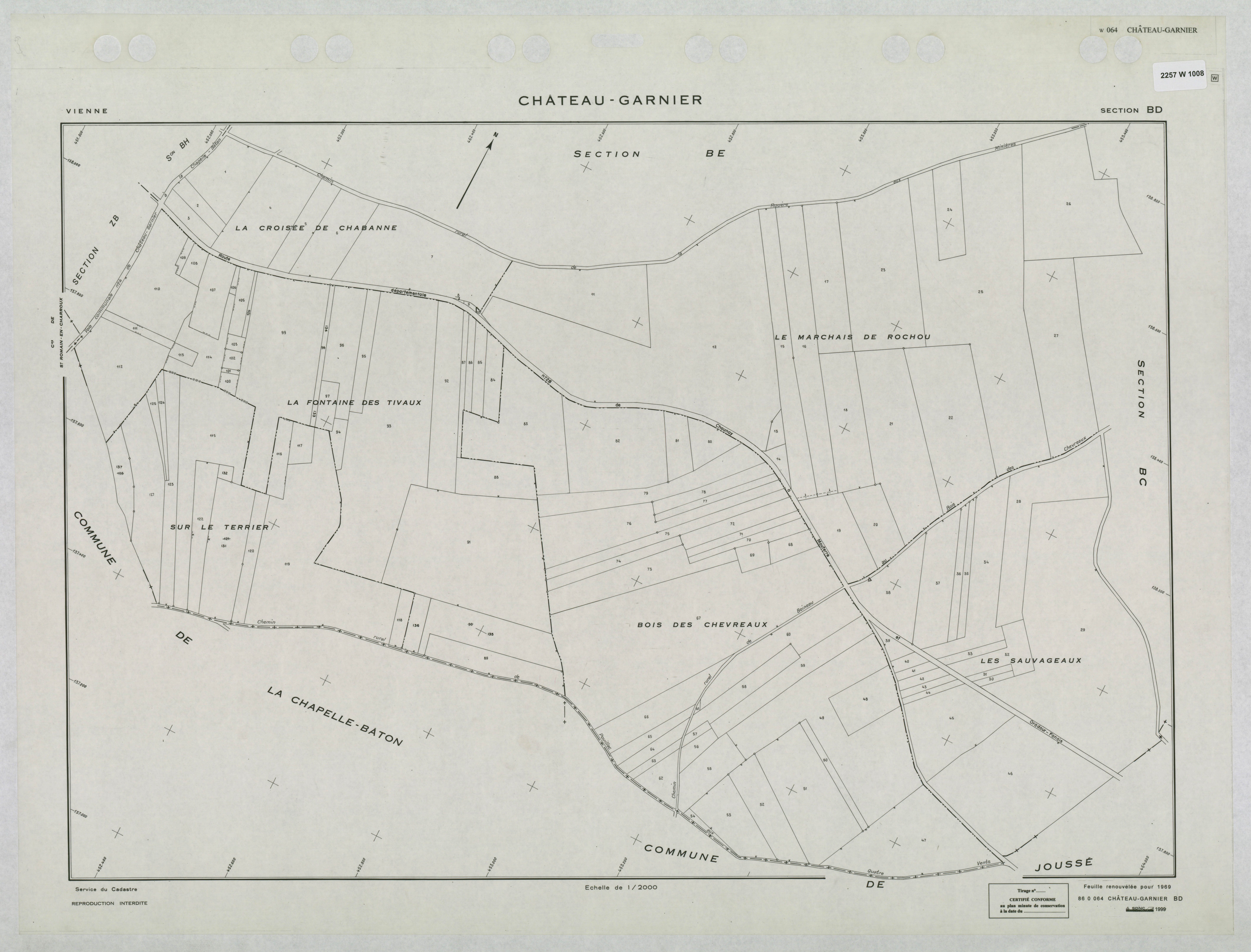 Château-Garnier - FRAD086_cadastre Plans renouvelés 
