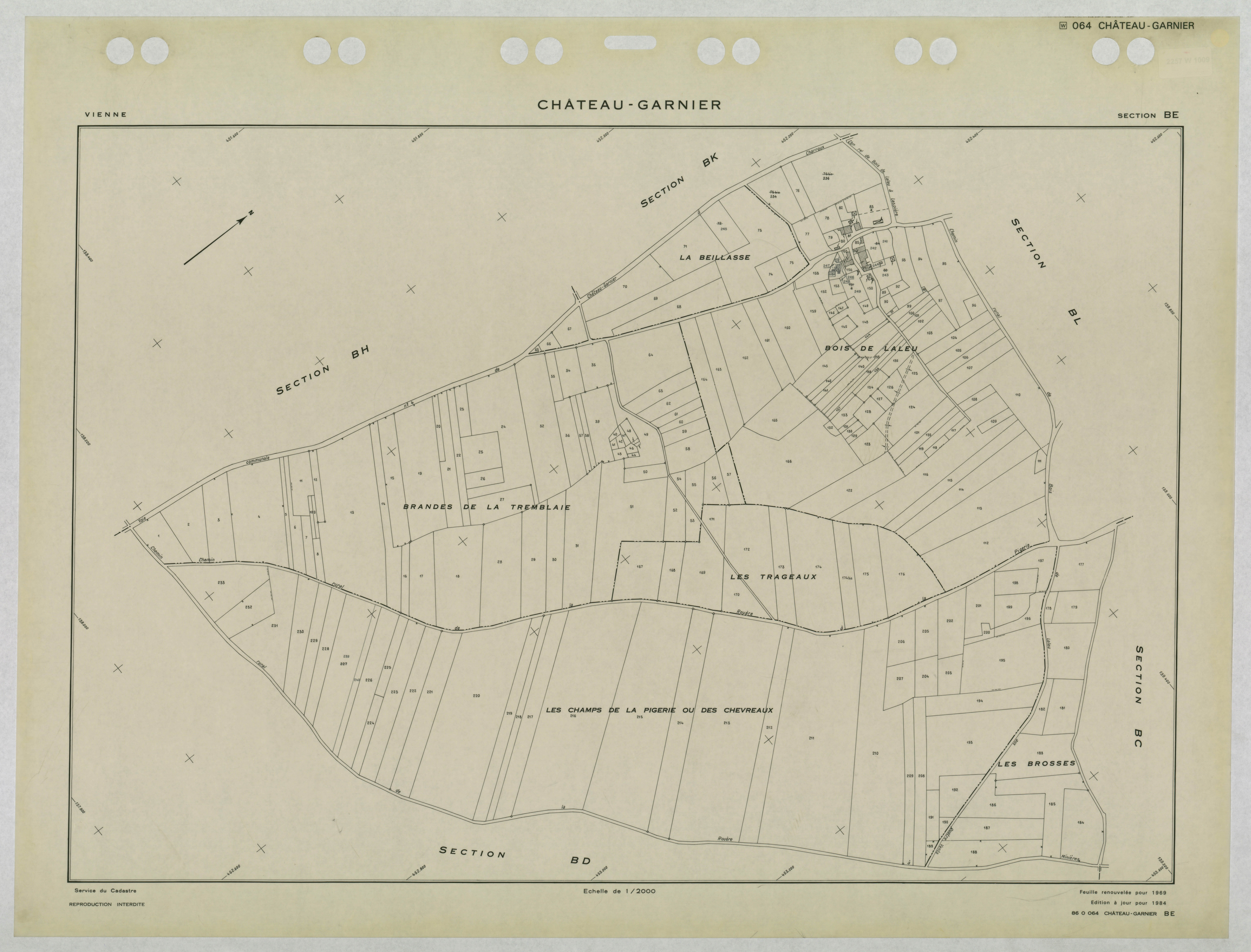 Château-Garnier - FRAD086_cadastre Plans renouvelés 