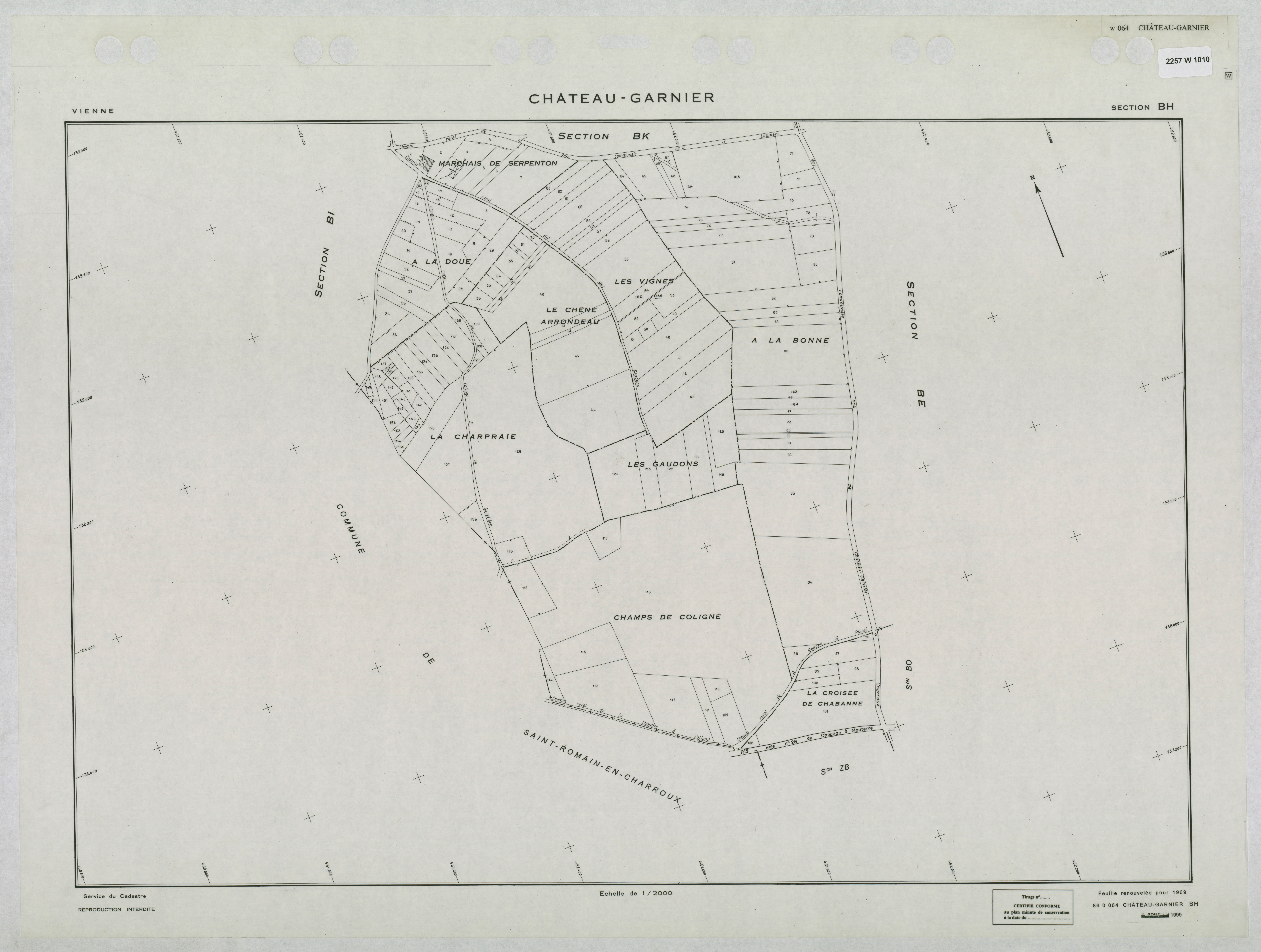 Château-Garnier - FRAD086_cadastre Plans renouvelés 