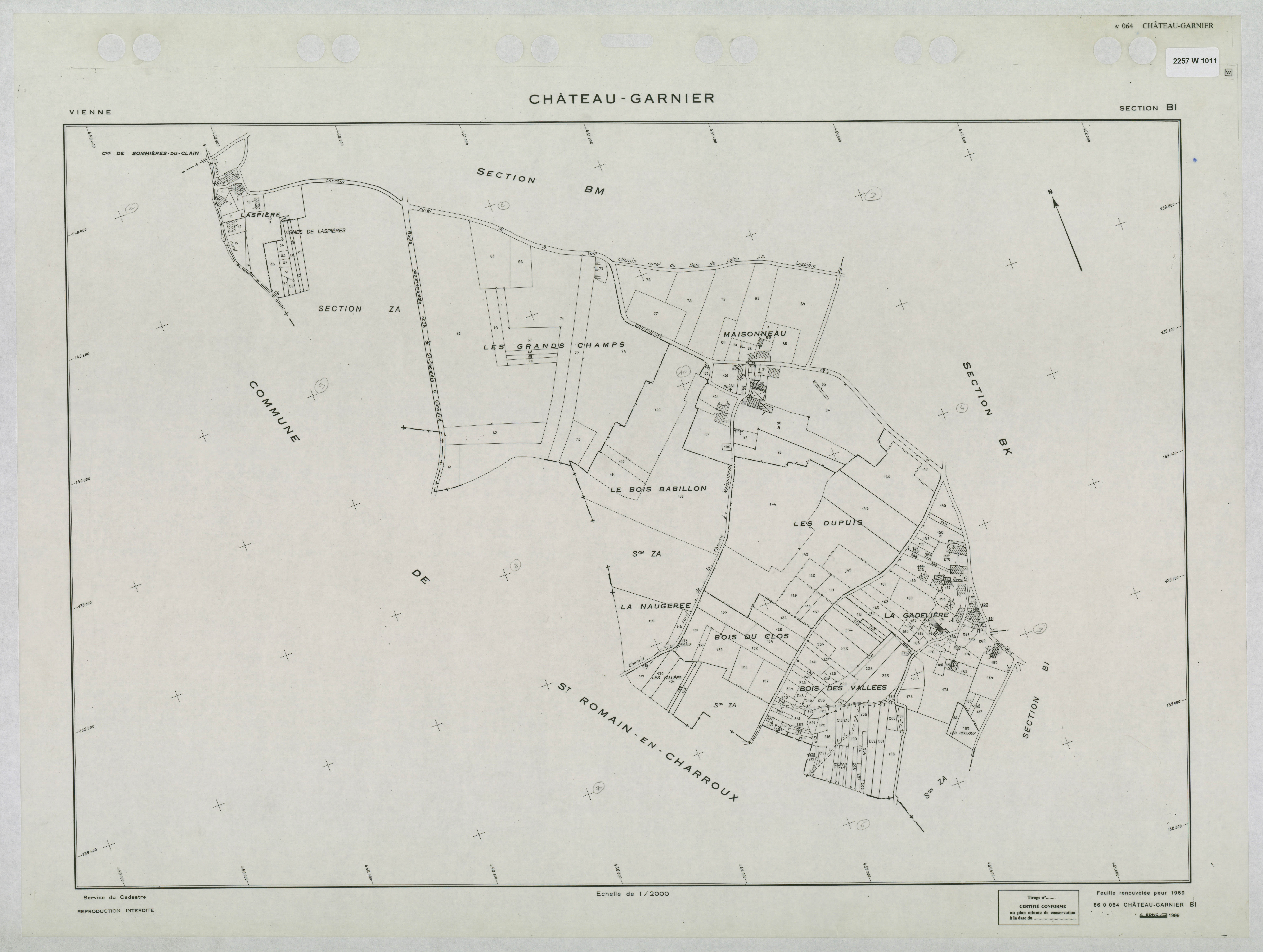Château-Garnier - FRAD086_cadastre Plans renouvelés 
